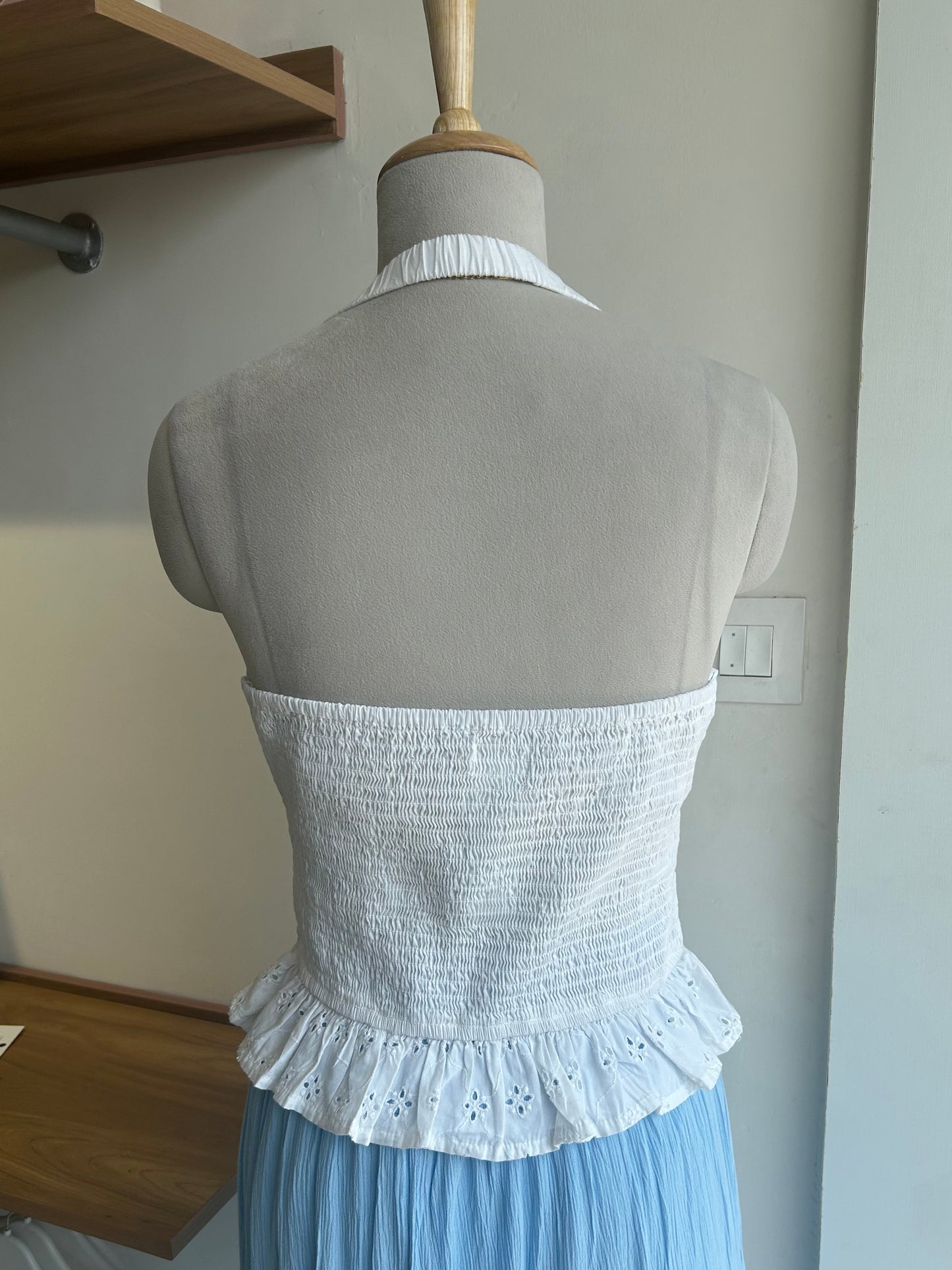 Japna halter neck eyelet top