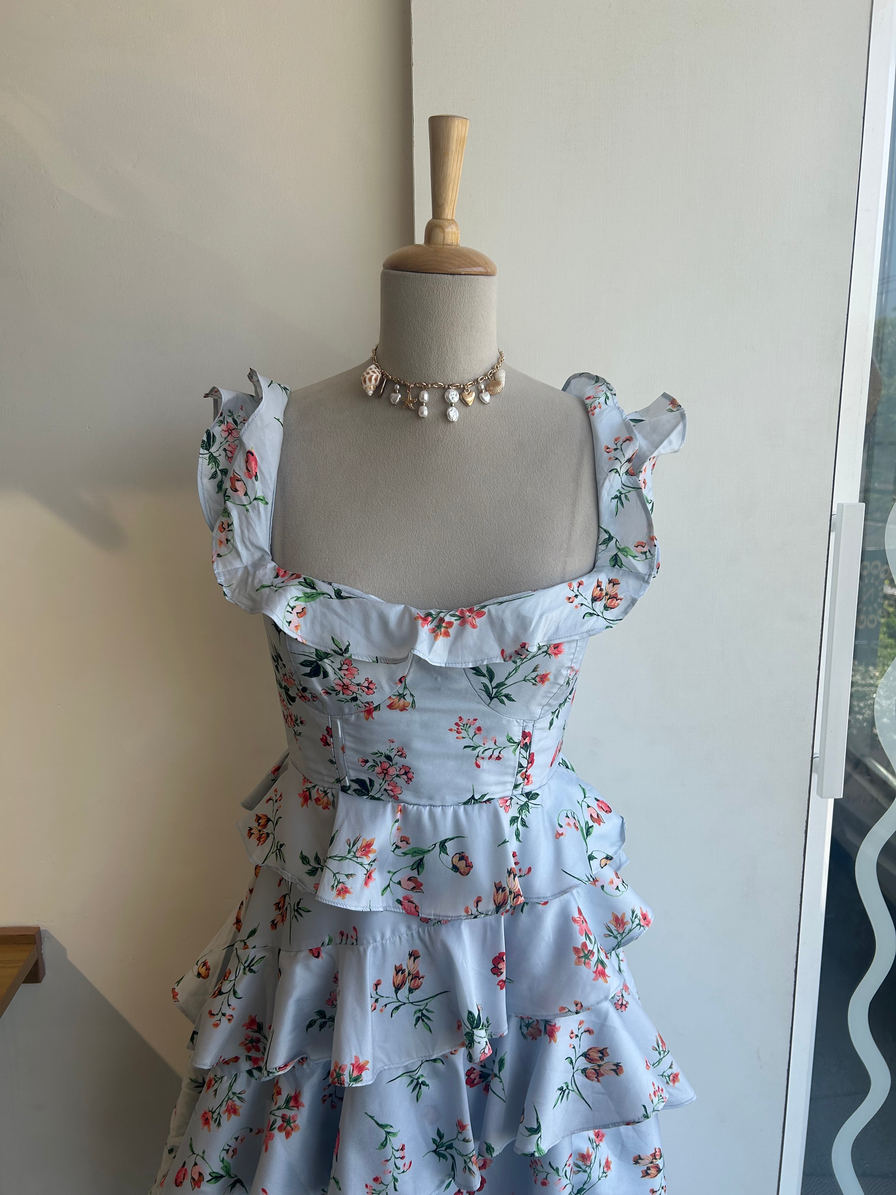 Anthropologie Corset Fit & Flare Dress – TEAL BLUE STORE