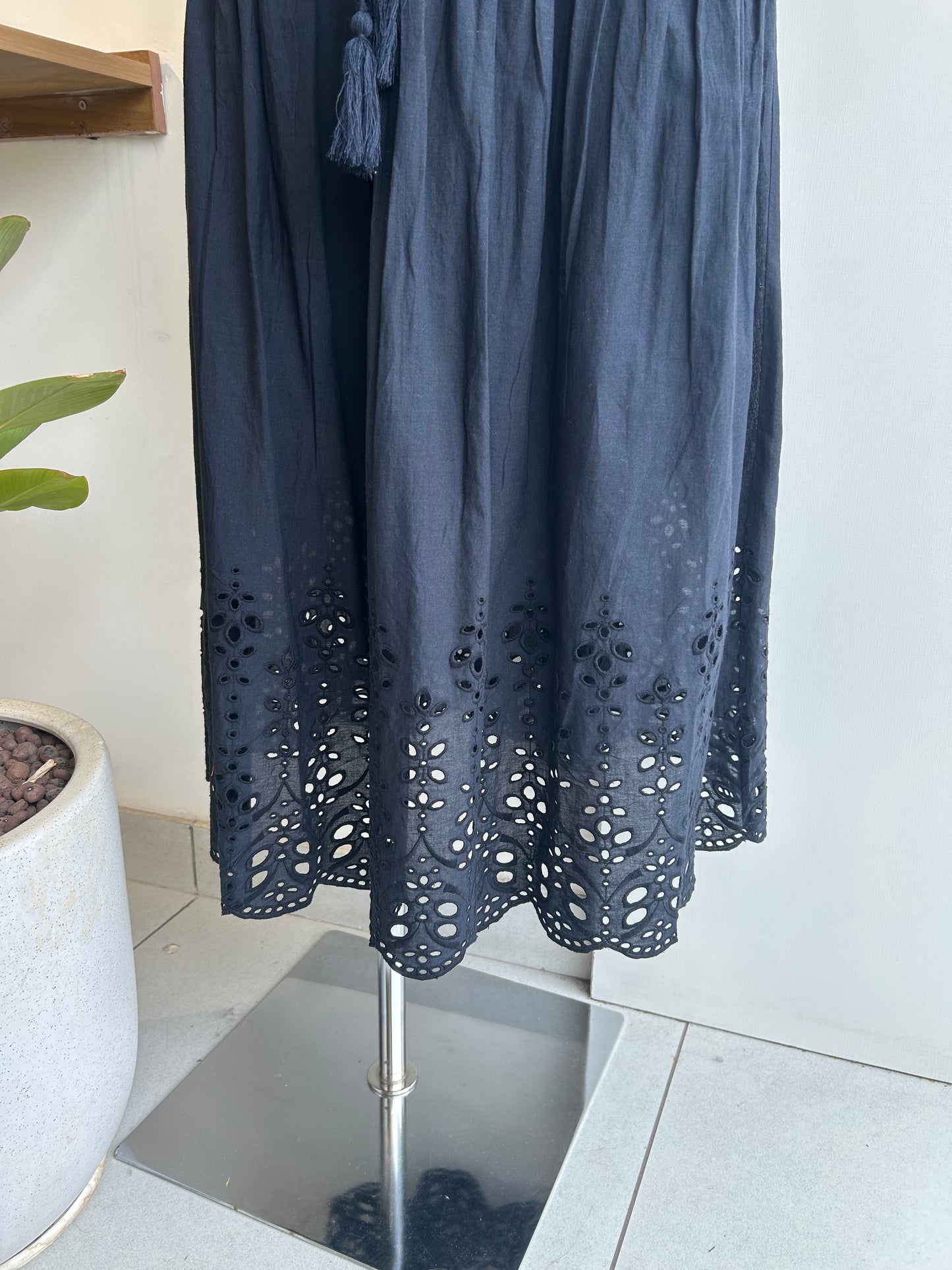 Skirt-Black Cutwork