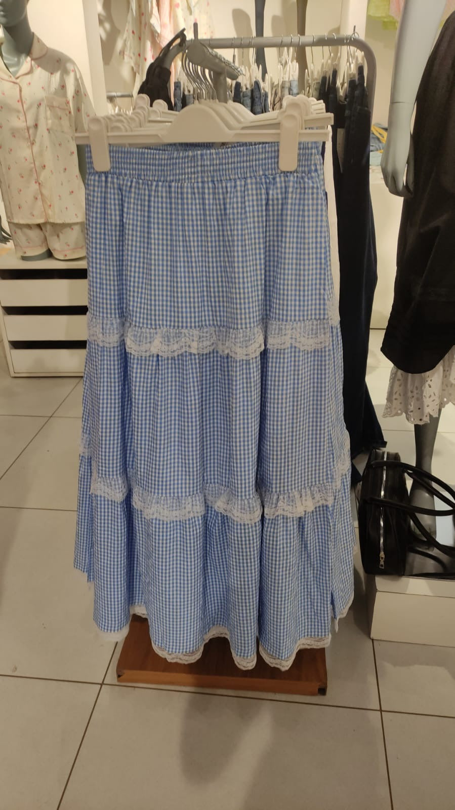Check Blue skirt
