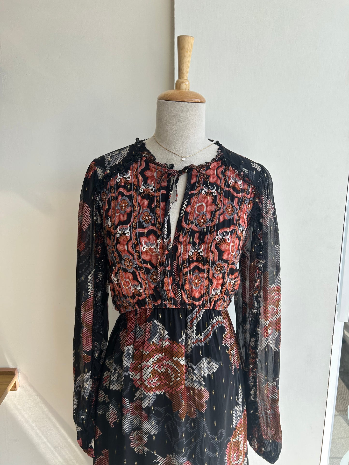 RiverIsland Black Floral Dress