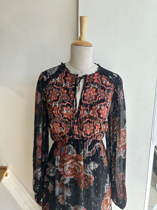 RiverIsland Black Floral Dress