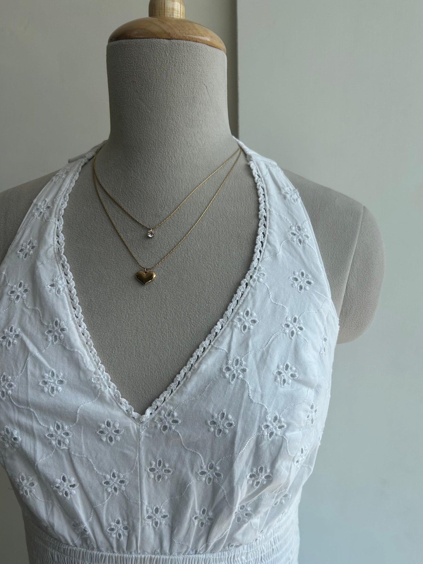 Japna halter neck eyelet top