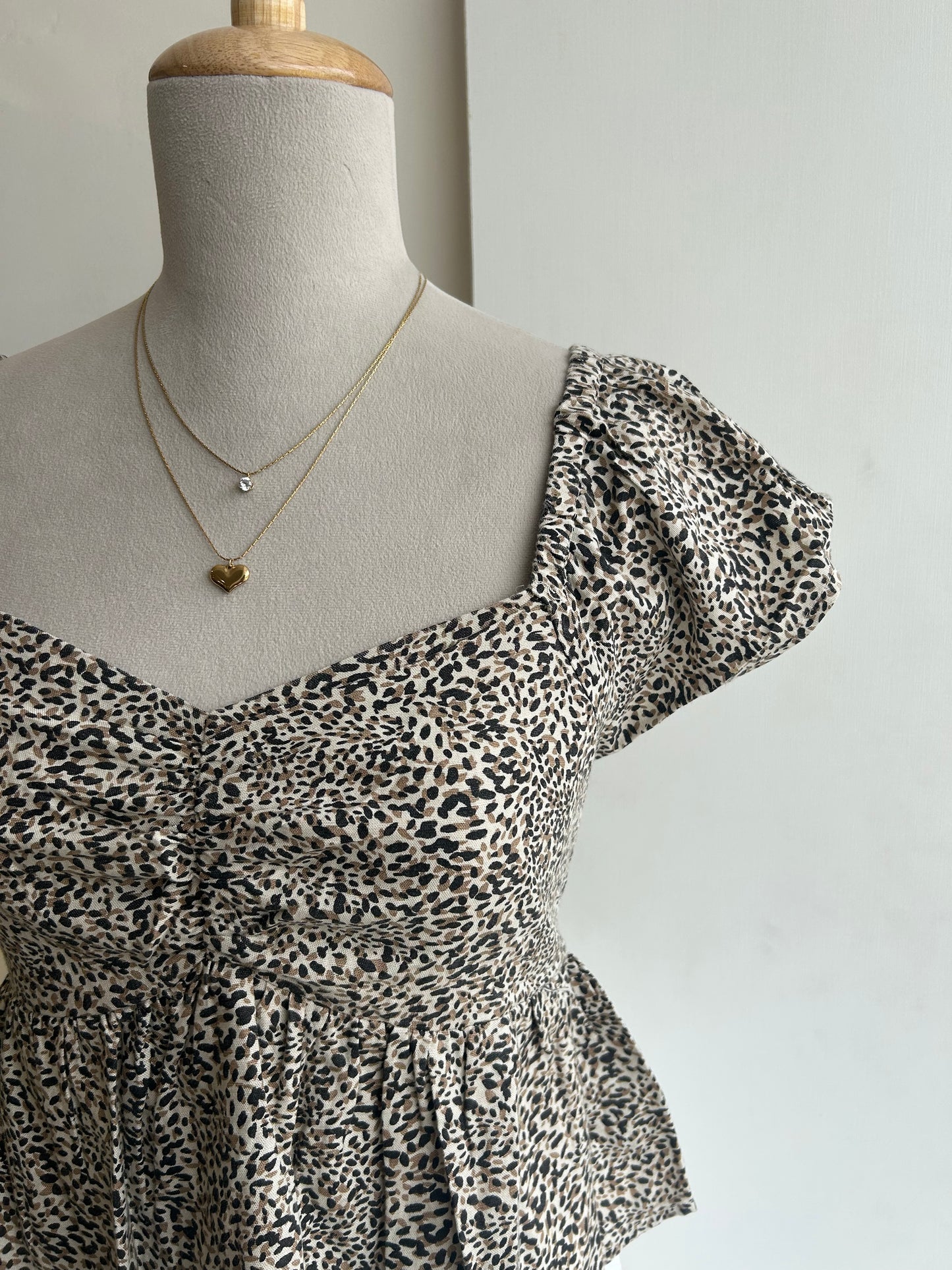 Japna animal print peplum top