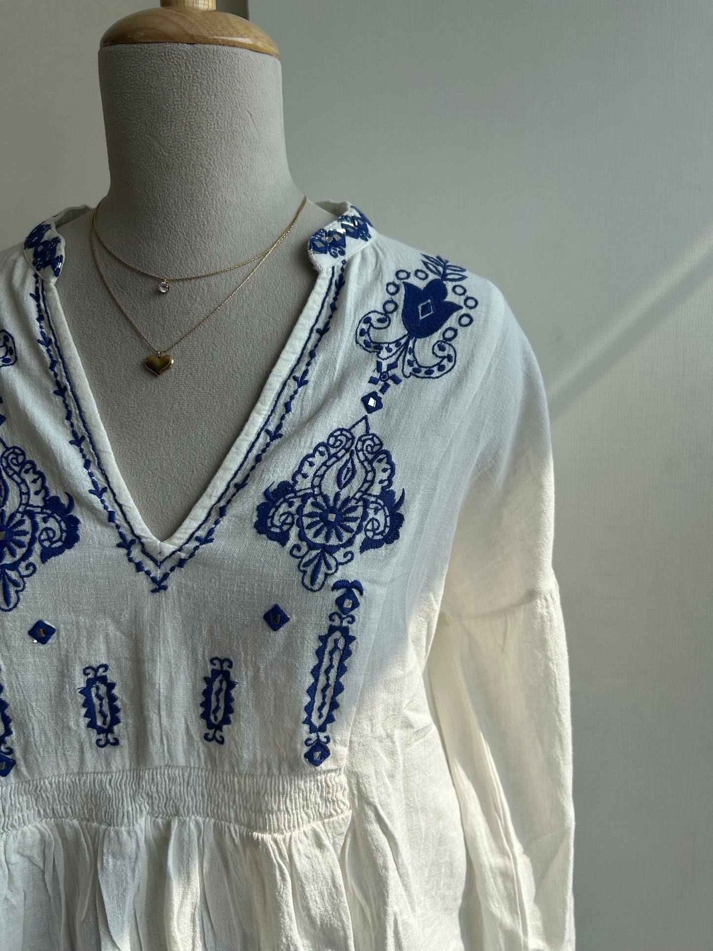 Zara embroidered top