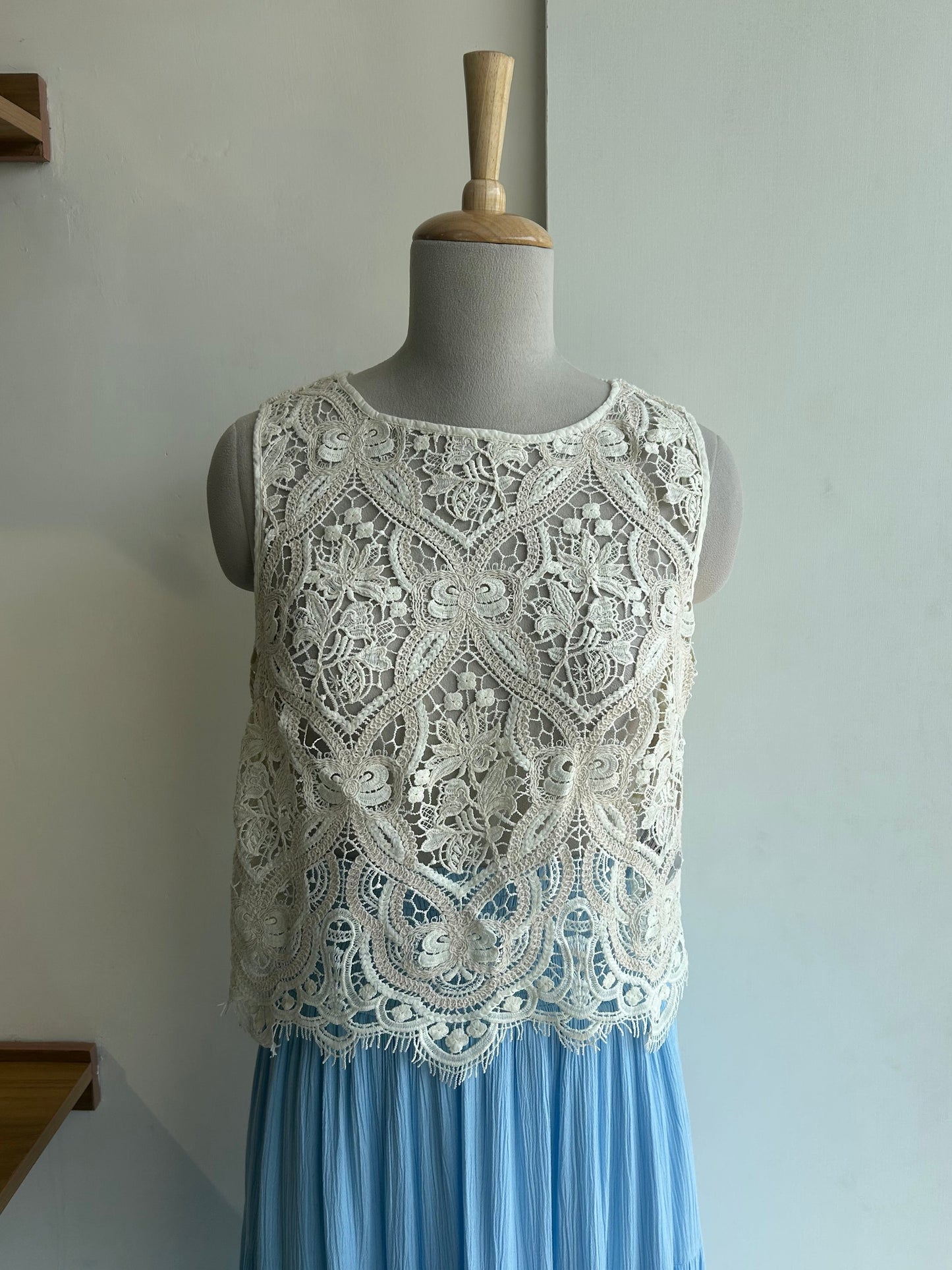 Cream Lace Top