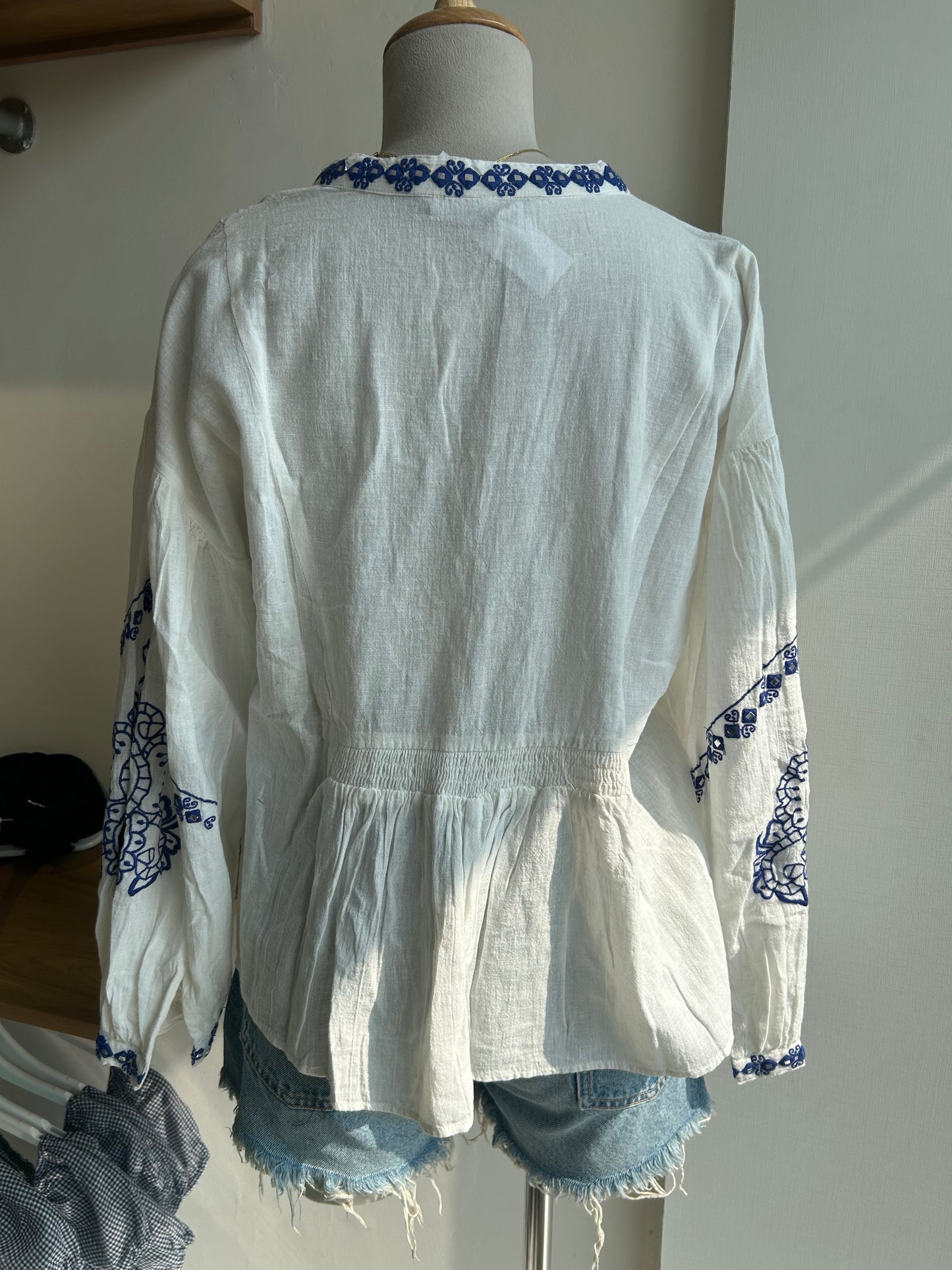 Zara embroidered top