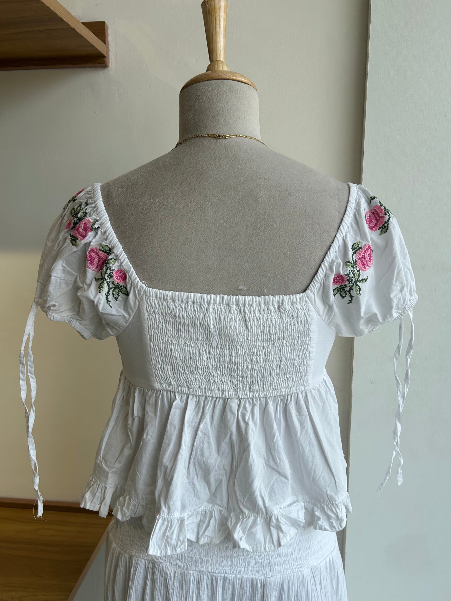 Japna floral embroidered top