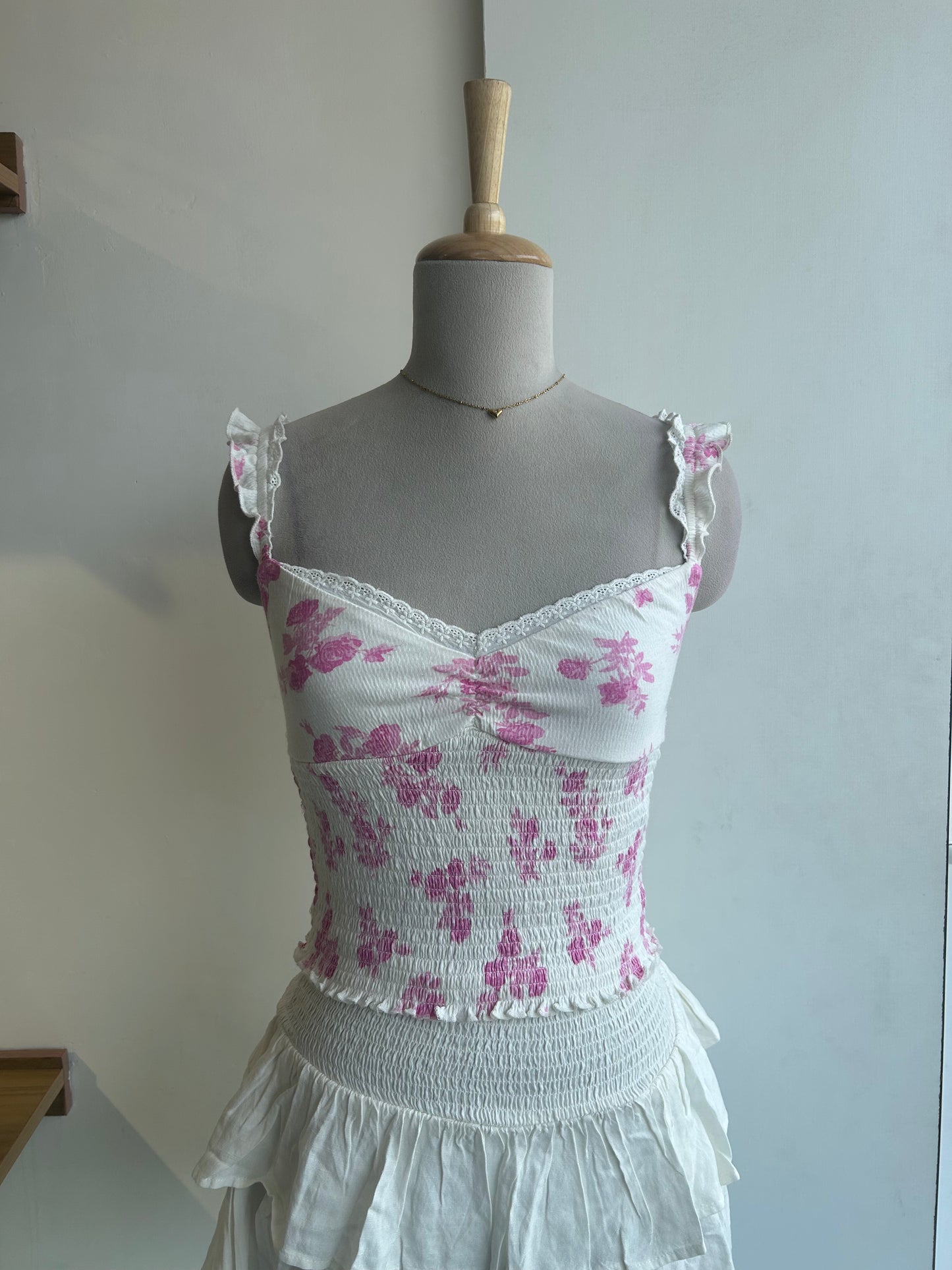 Smocked Floral Top