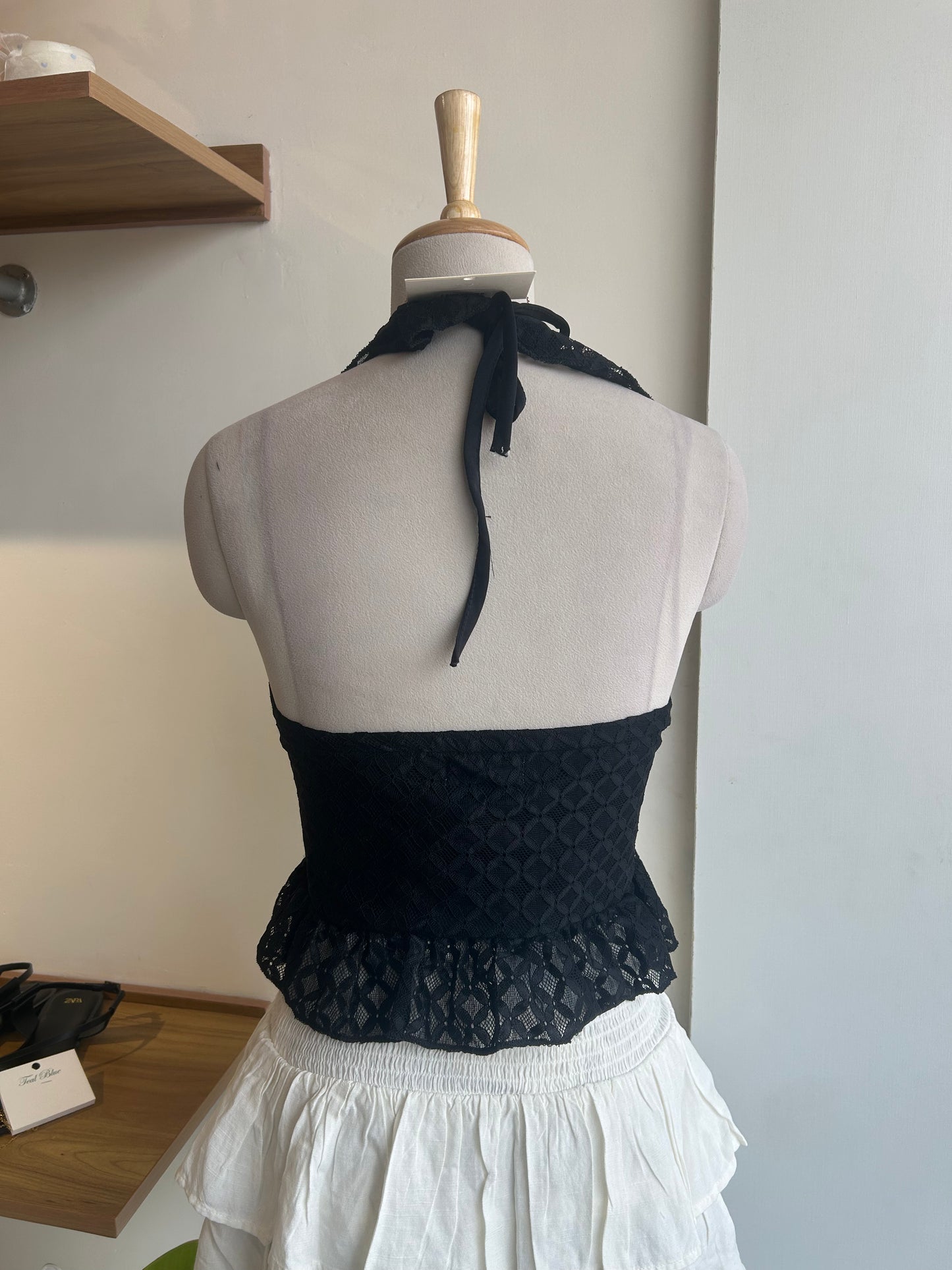 Black Halter Neck Top