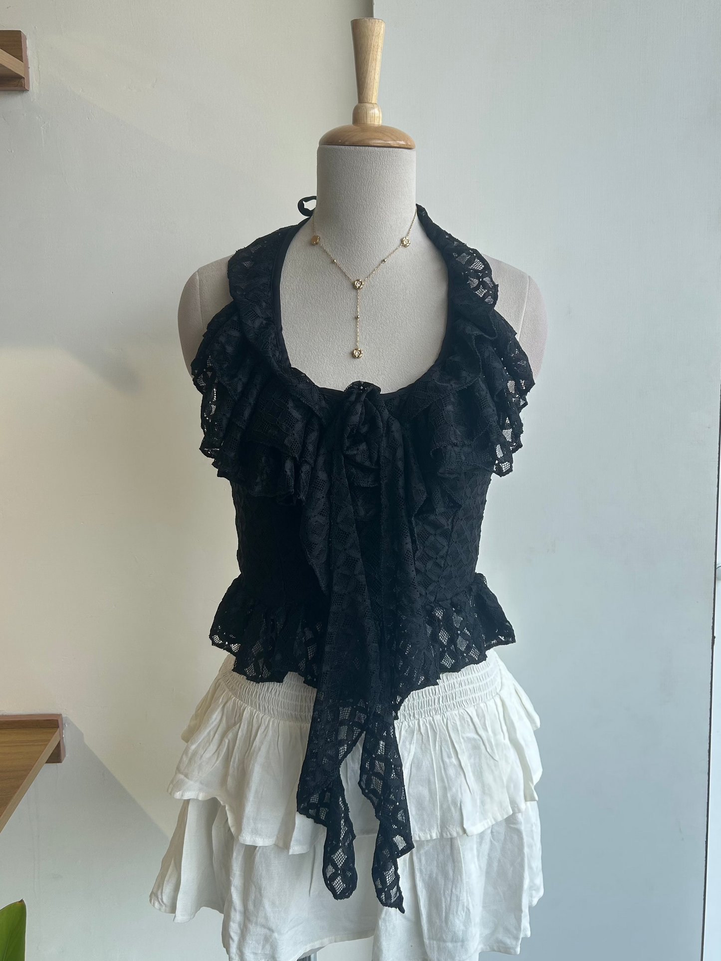 Black Halter Neck Top