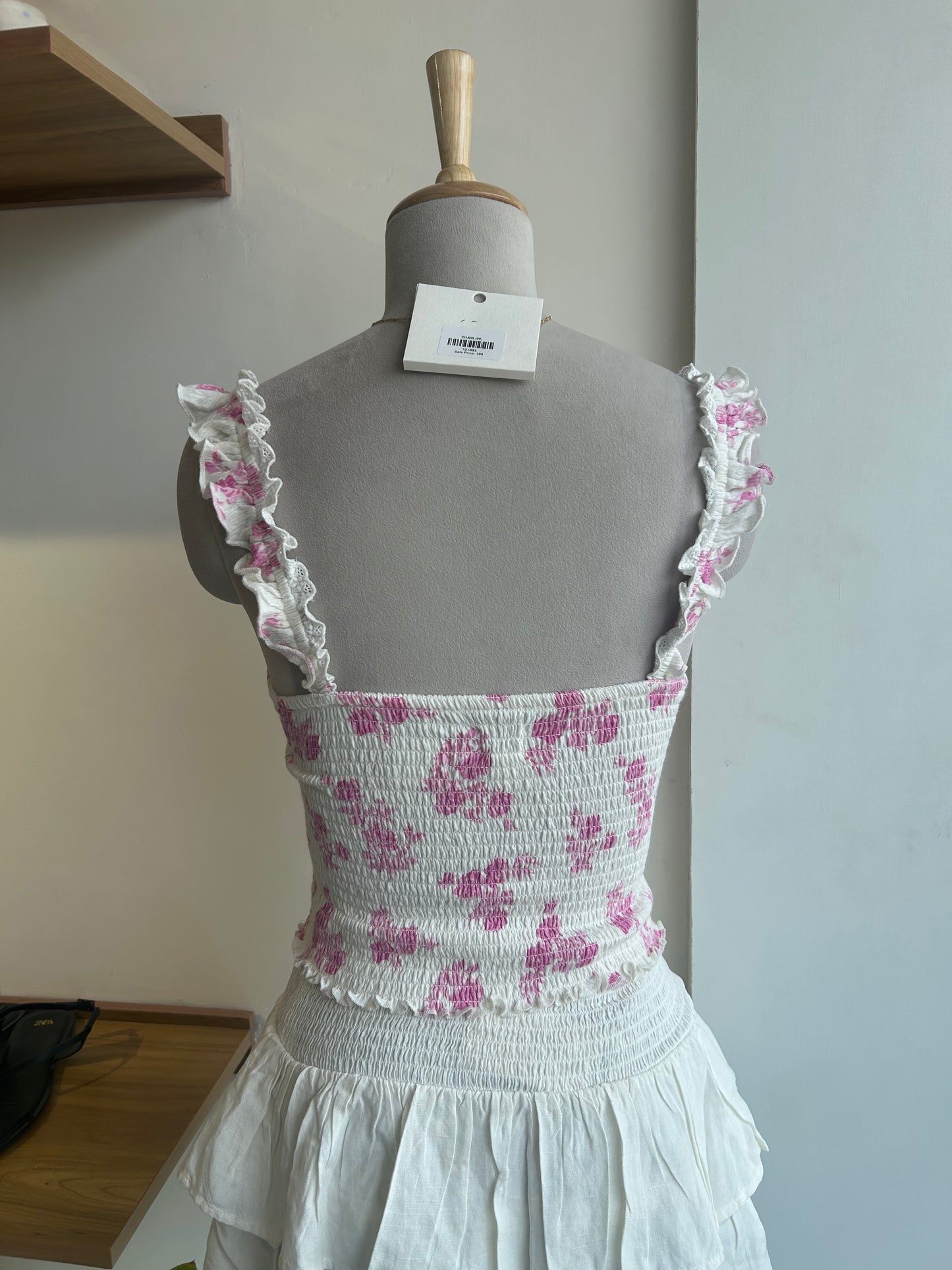 Smocked Floral Top