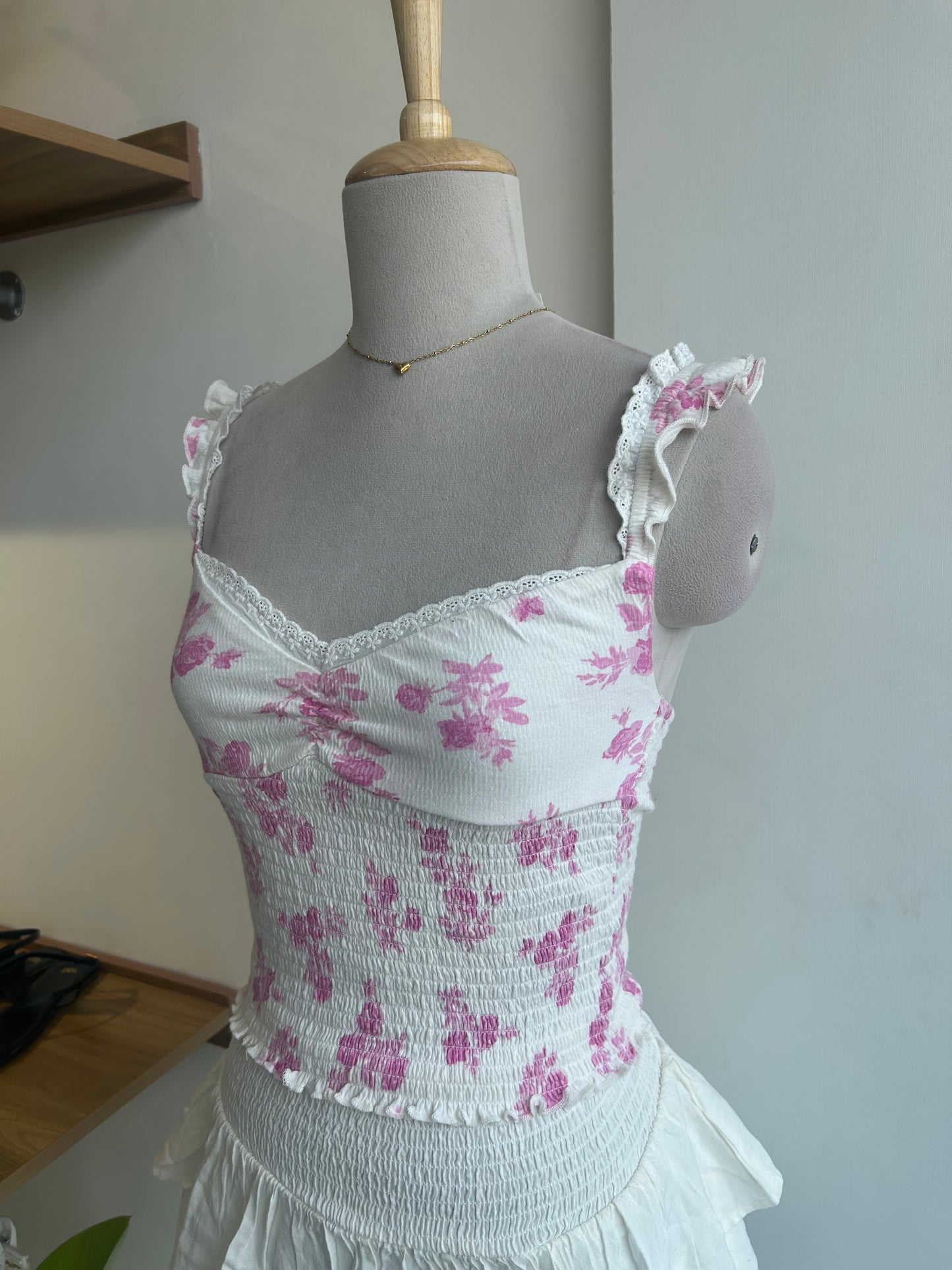Smocked Floral Top