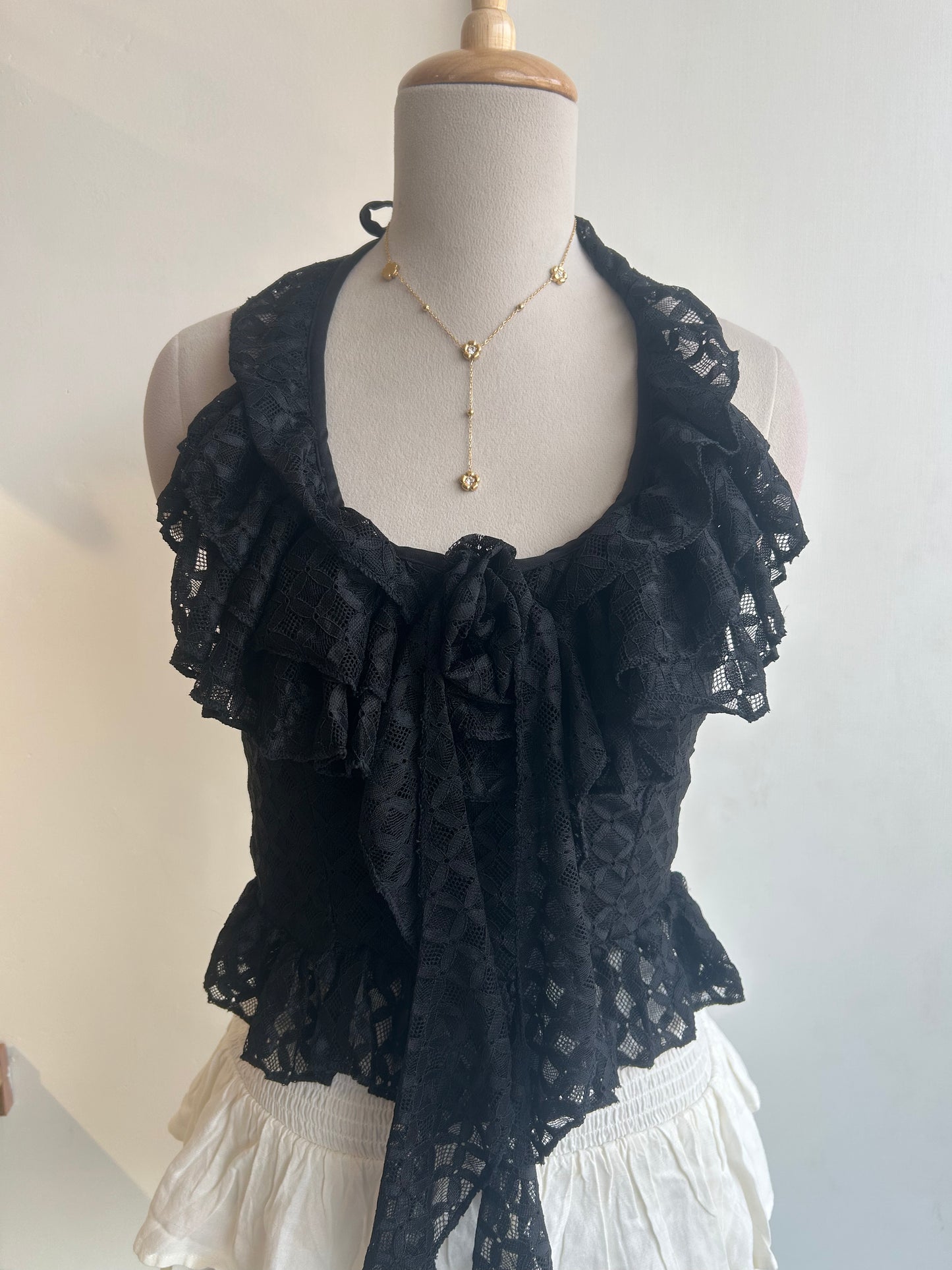 Black Halter Neck Top