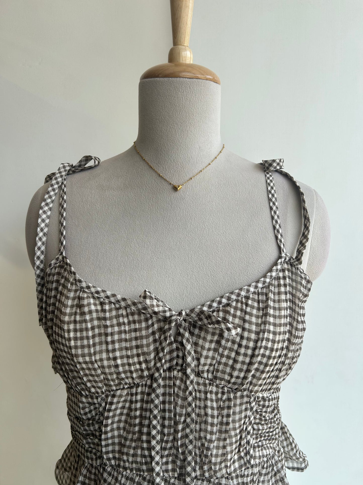 American Eagle Brown Check Top