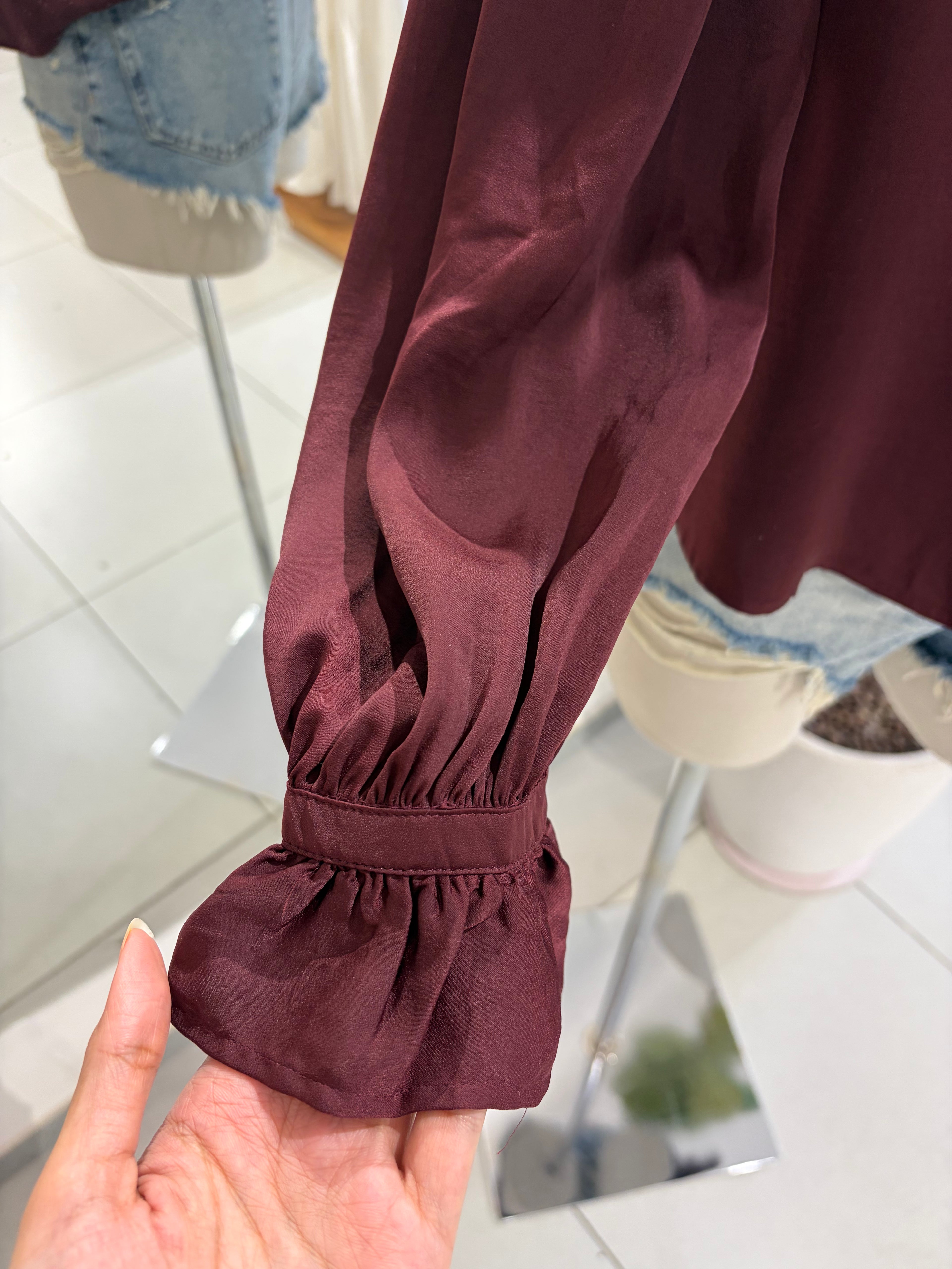 Ruffled Long Sleeve Top