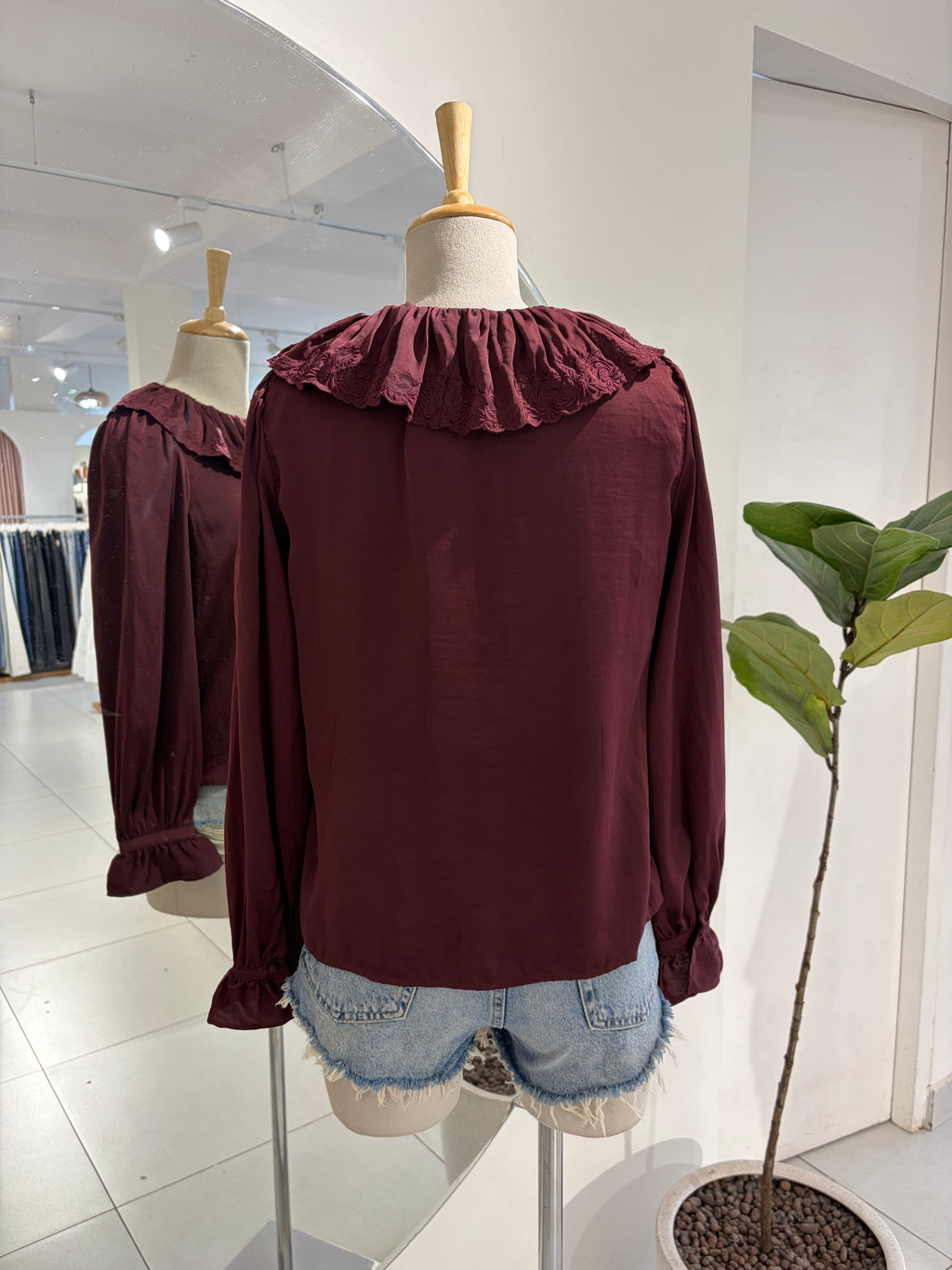 Ruffled Long Sleeve Top