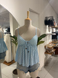 Blue Polka Cami Top