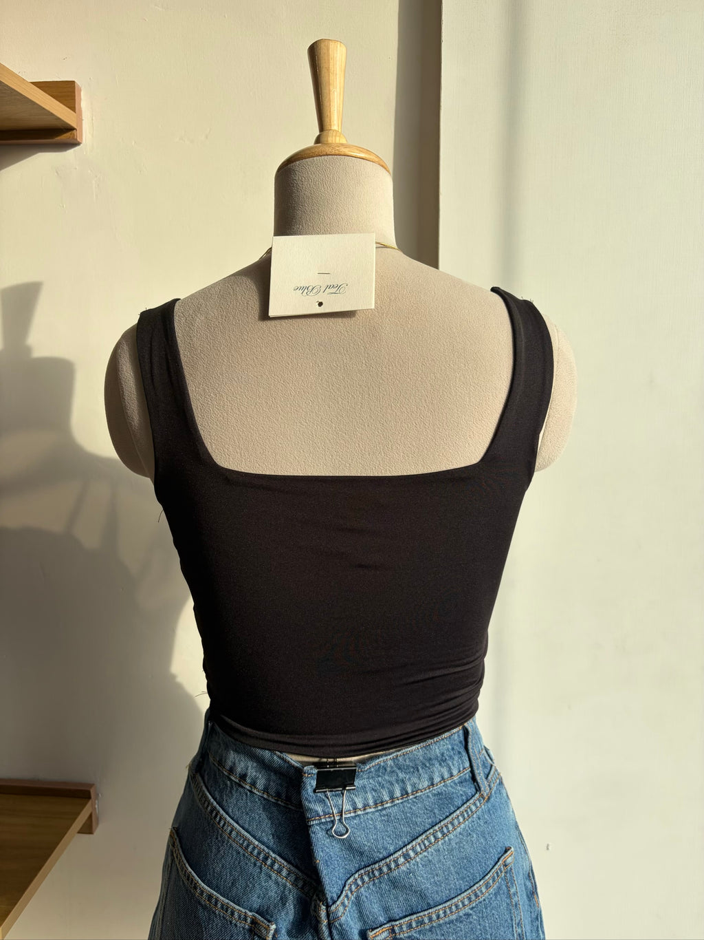 Square Neck Basic Top #002