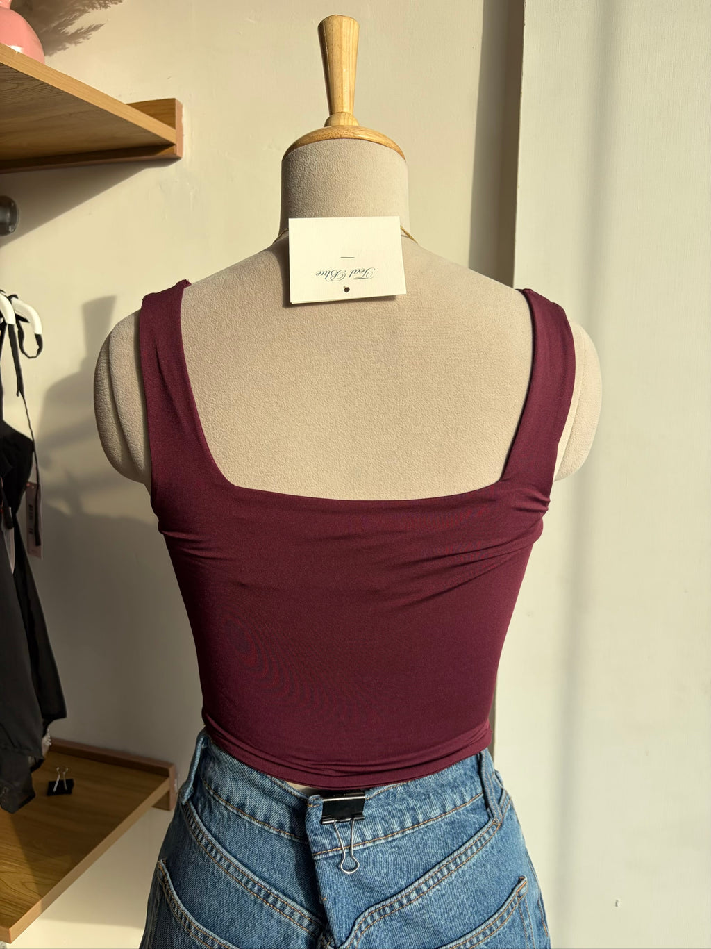 Square Neck Basic Top #001
