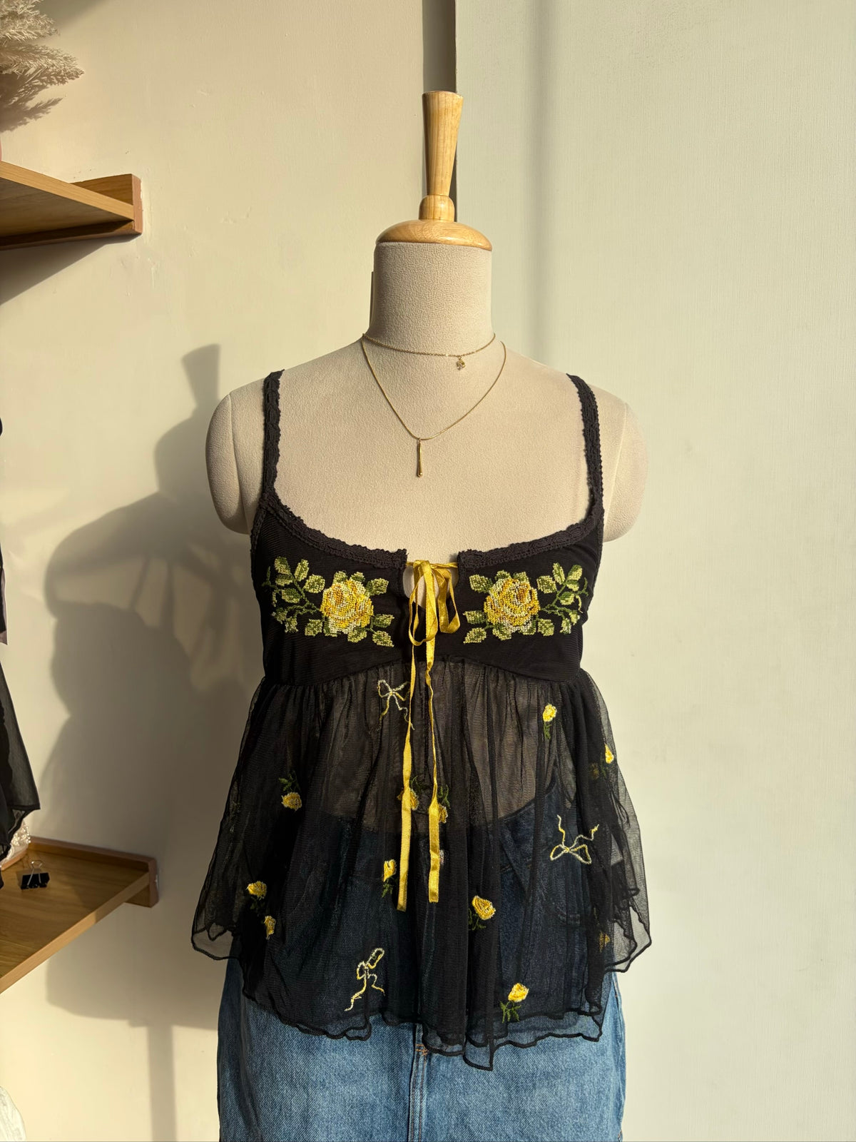 Kimchi Blue Faith Embroidered Top