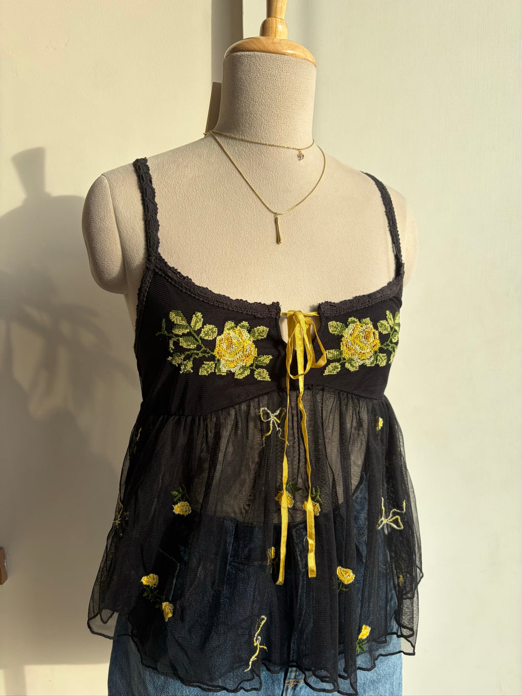 Kimchi Blue Faith Embroidered Top