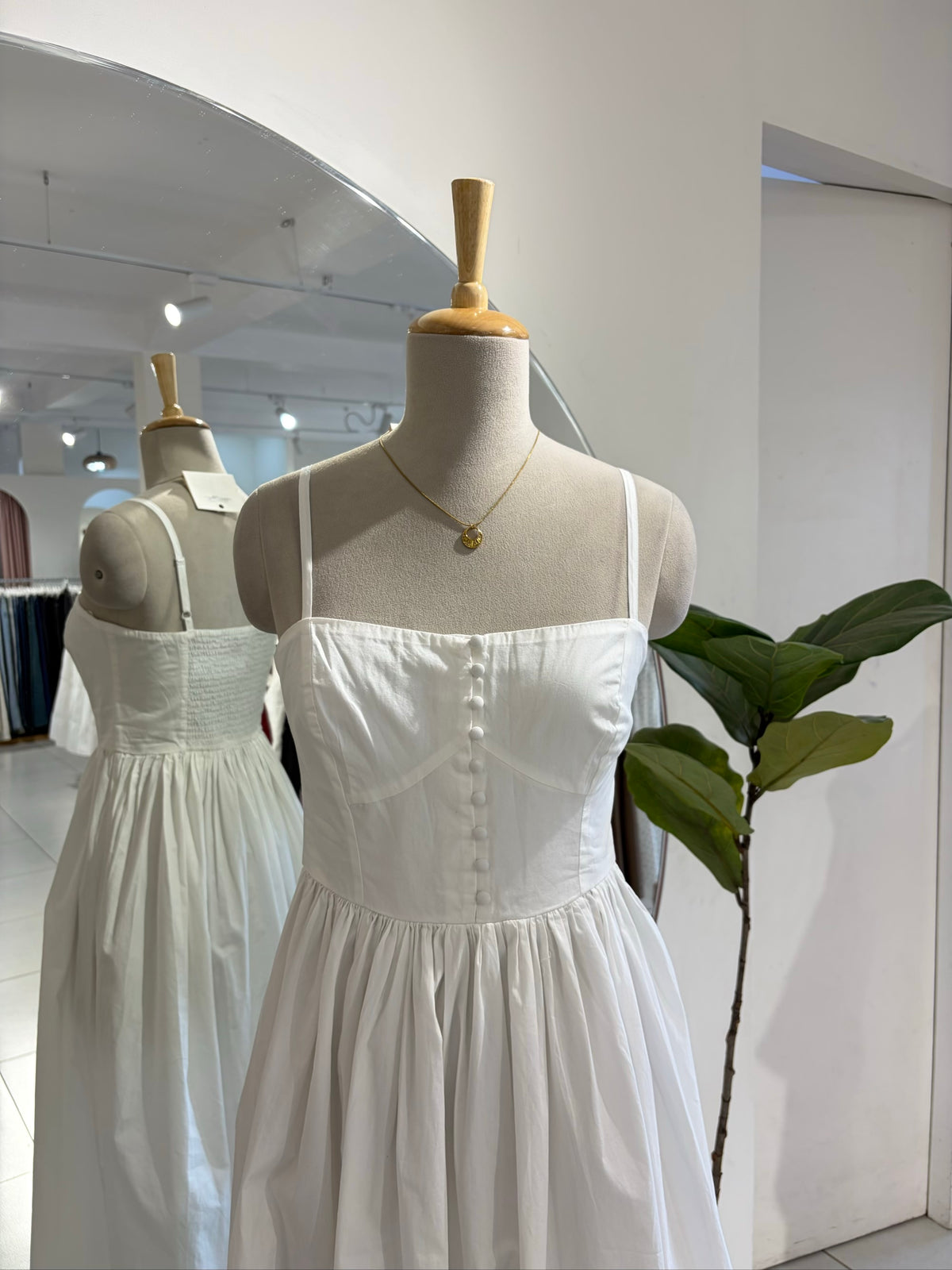 White Fit And Flare Maxi Dress