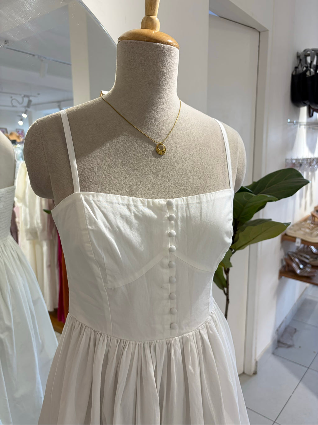 White Fit And Flare Maxi Dress