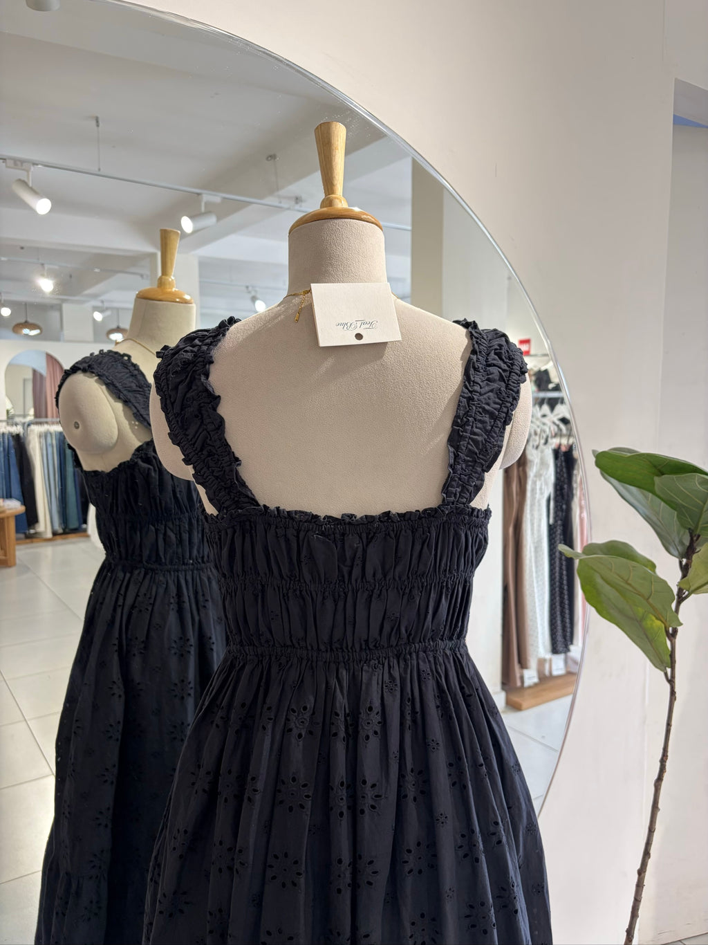 Black Hakoba Fit & Flare Dress