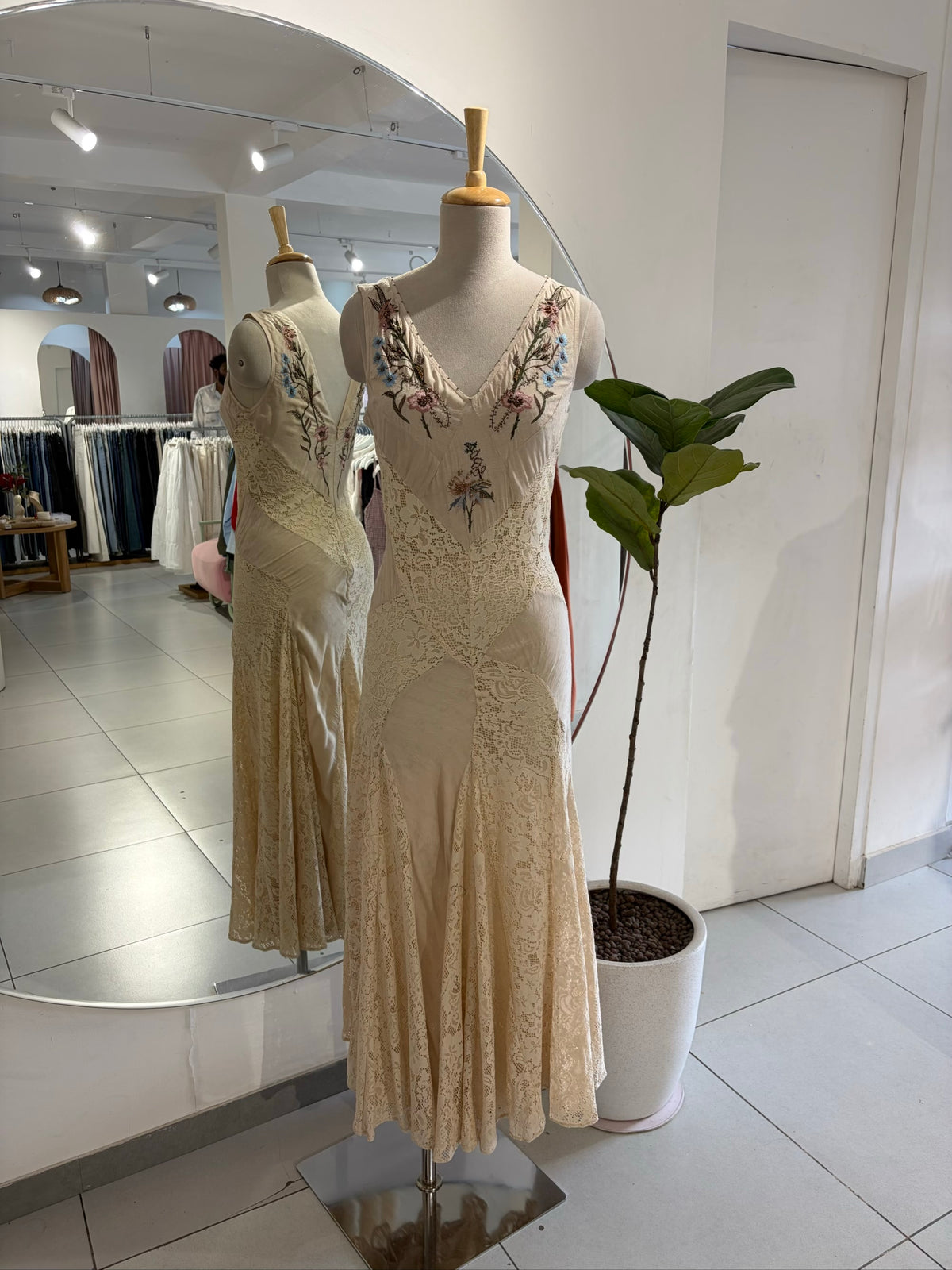 Fitted Embroidered Gown