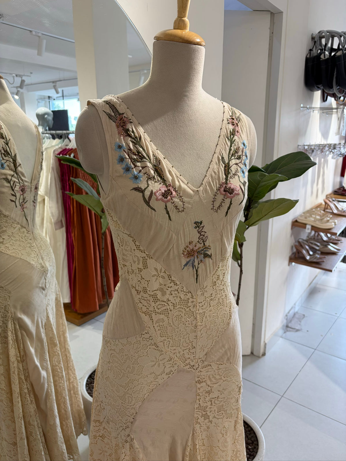 Fitted Embroidered Gown