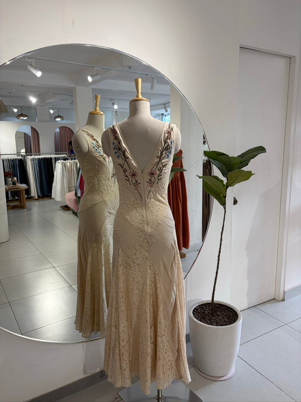 Fitted Embroidered Gown