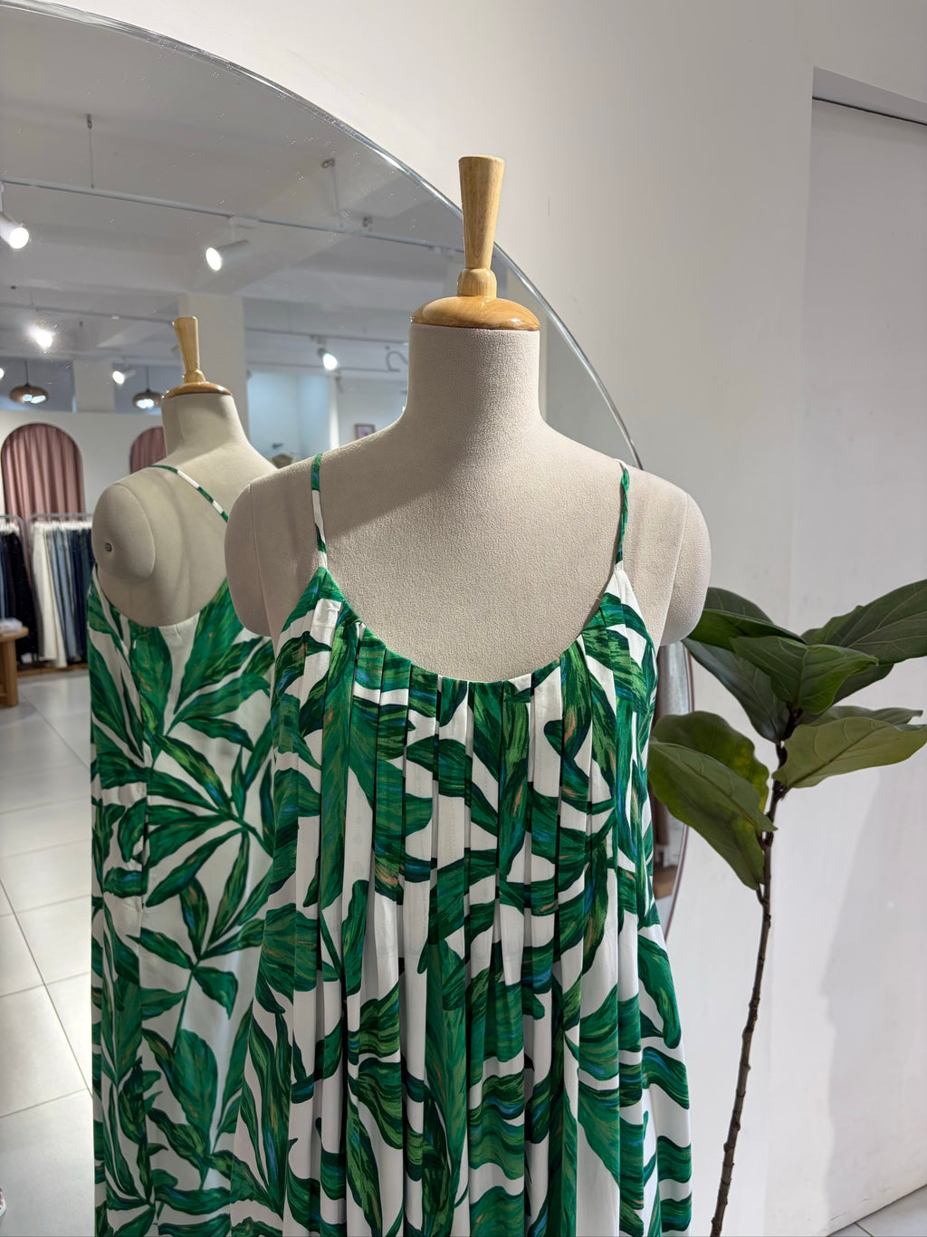 Printed Green Maxi Dress