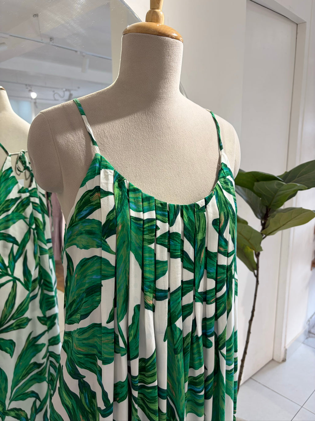 Printed Green Maxi Dress