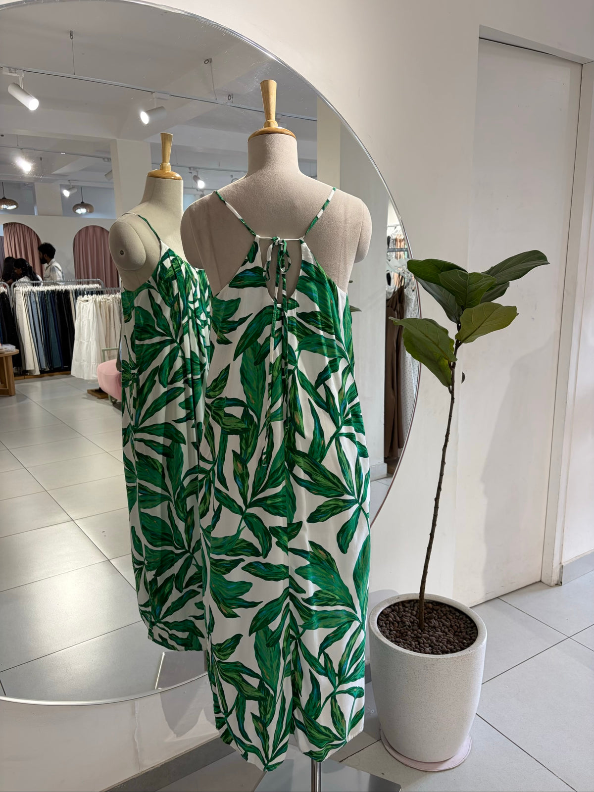 Printed Green Maxi Dress