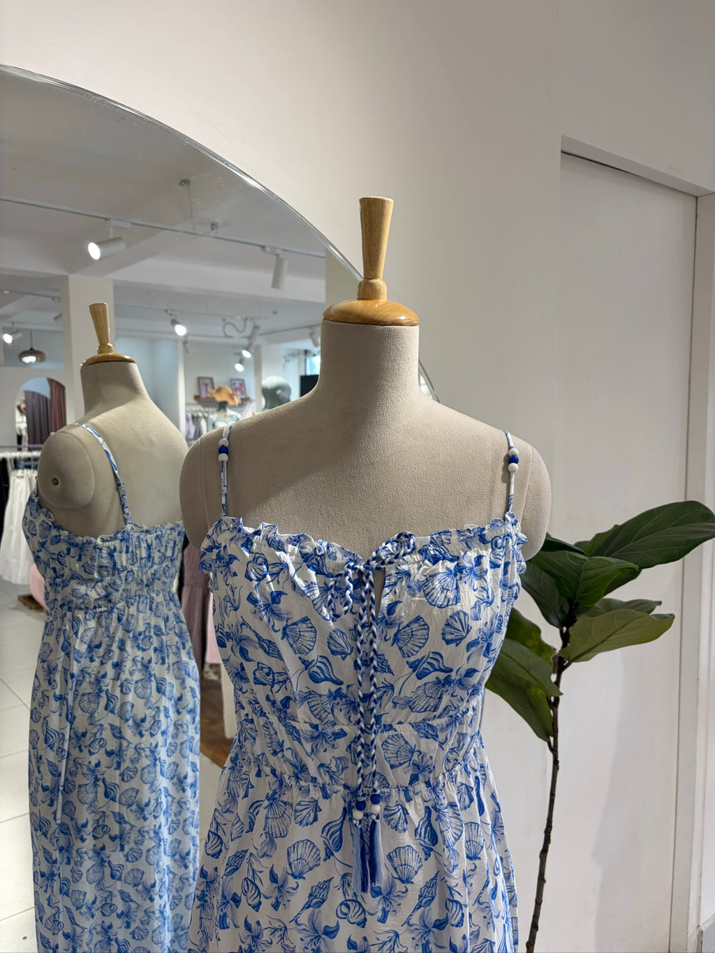 Blue Printed Dress