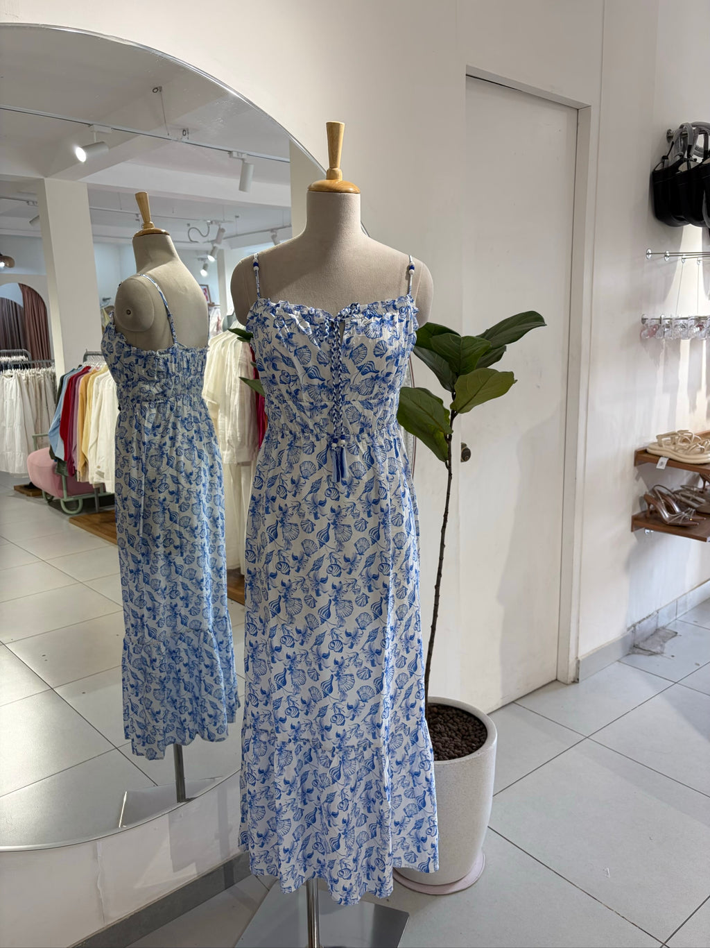Blue Printed Dress