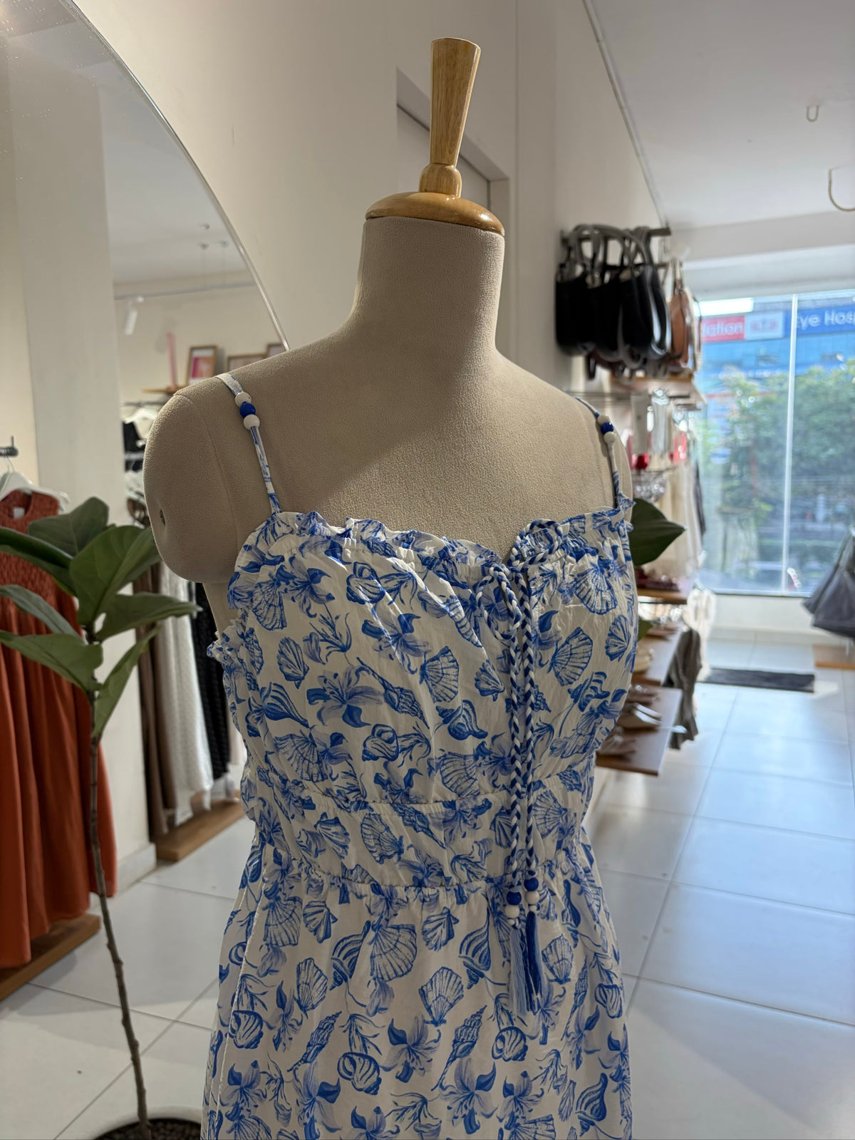 Blue Printed Dress