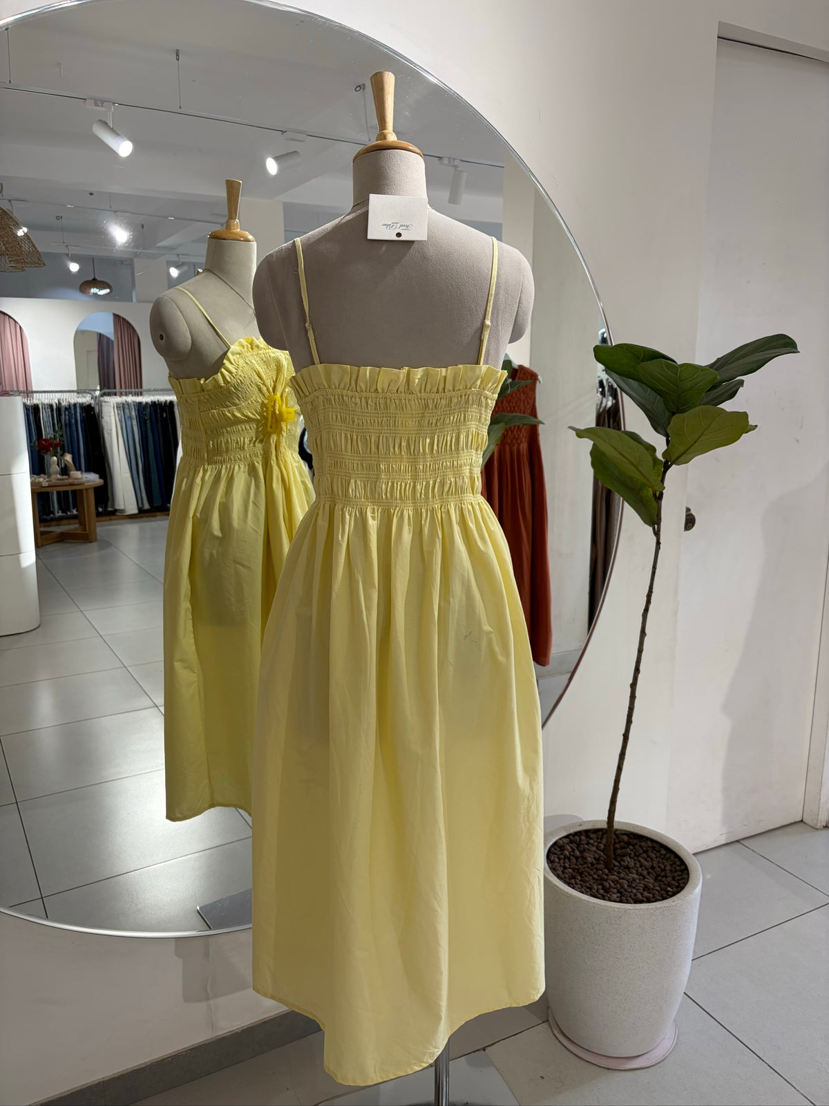 Yellow Smocked Dress