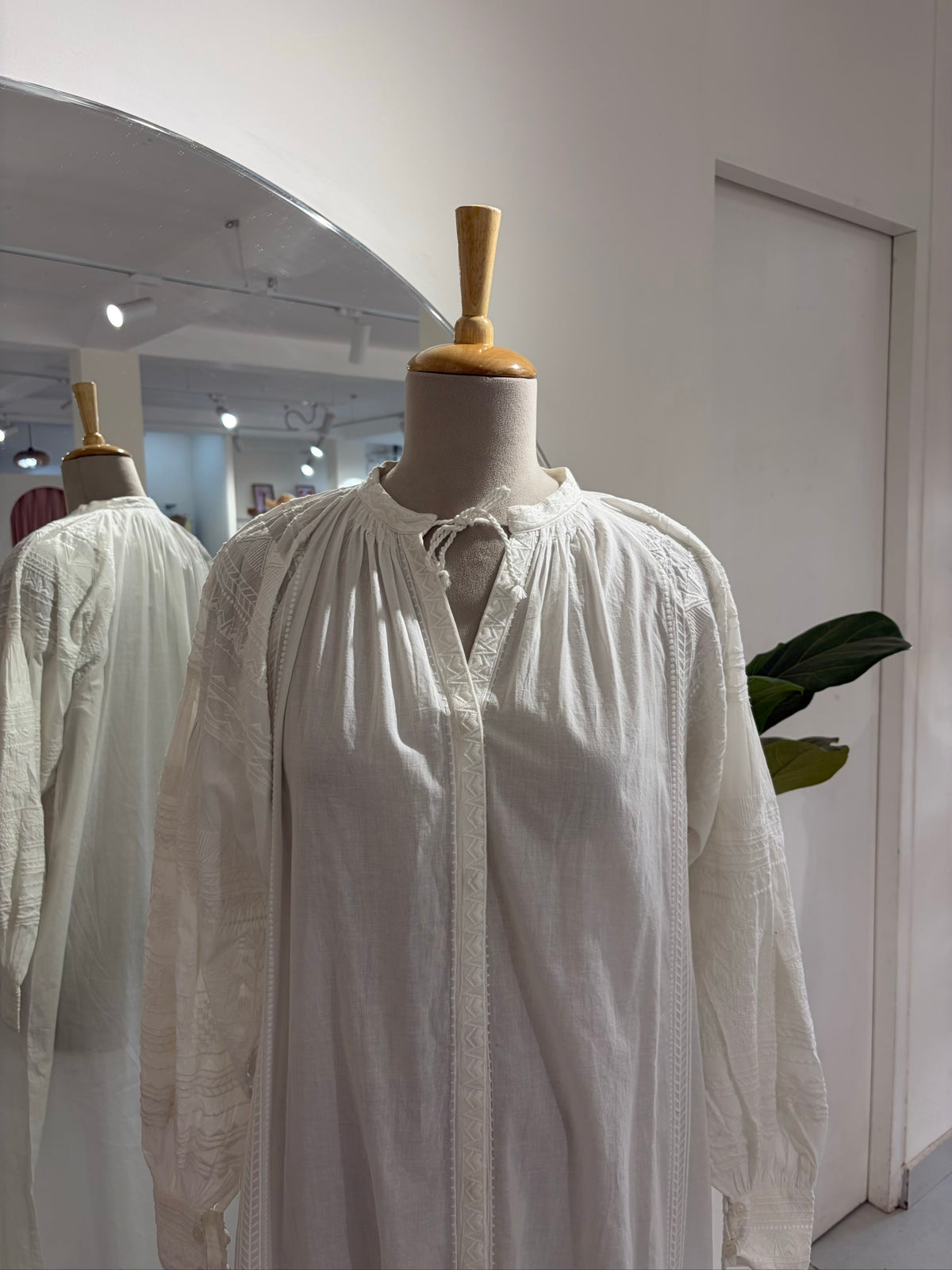 White Long Sleeve with Front Button