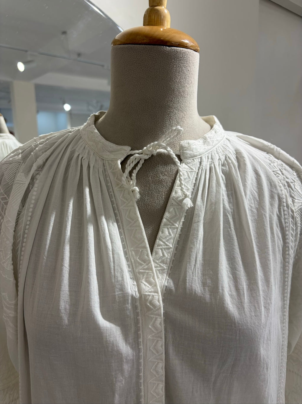 White Long Sleeve with Front Button
