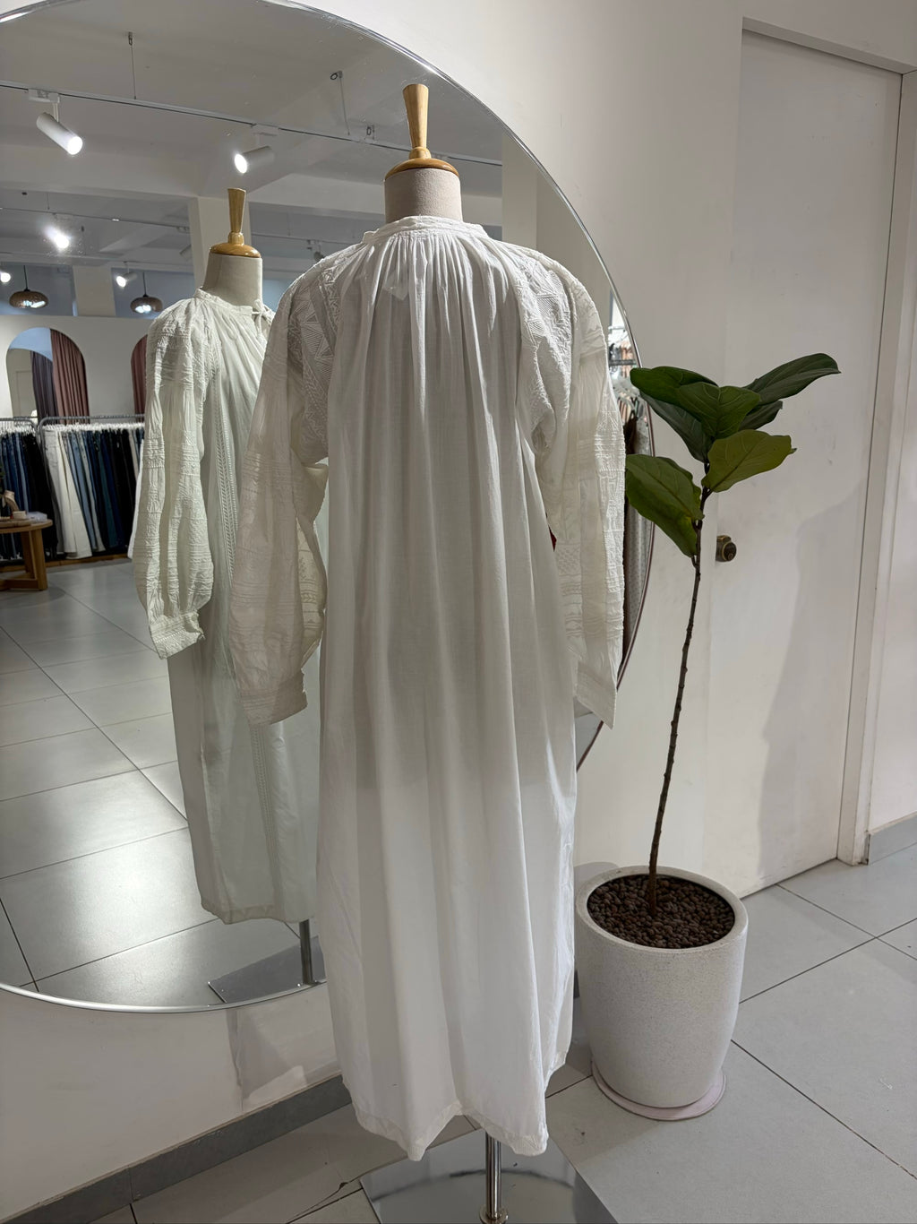 White Long Sleeve with Front Button