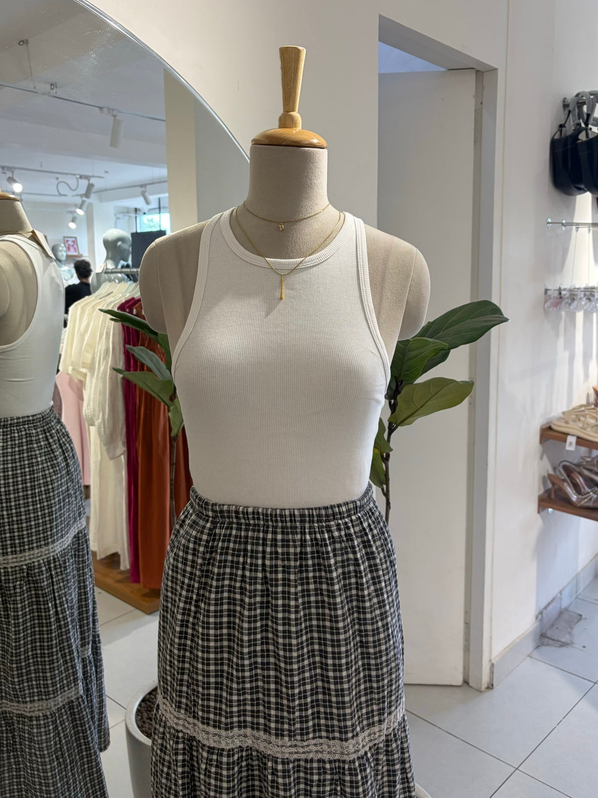Check Pattern Skirt
