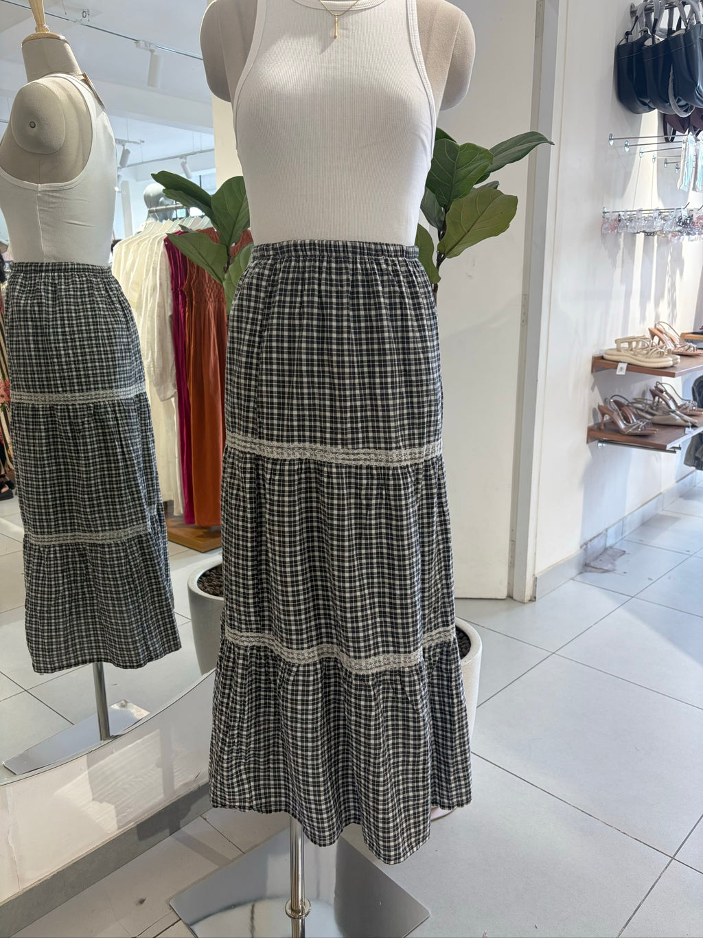 Check Pattern Skirt