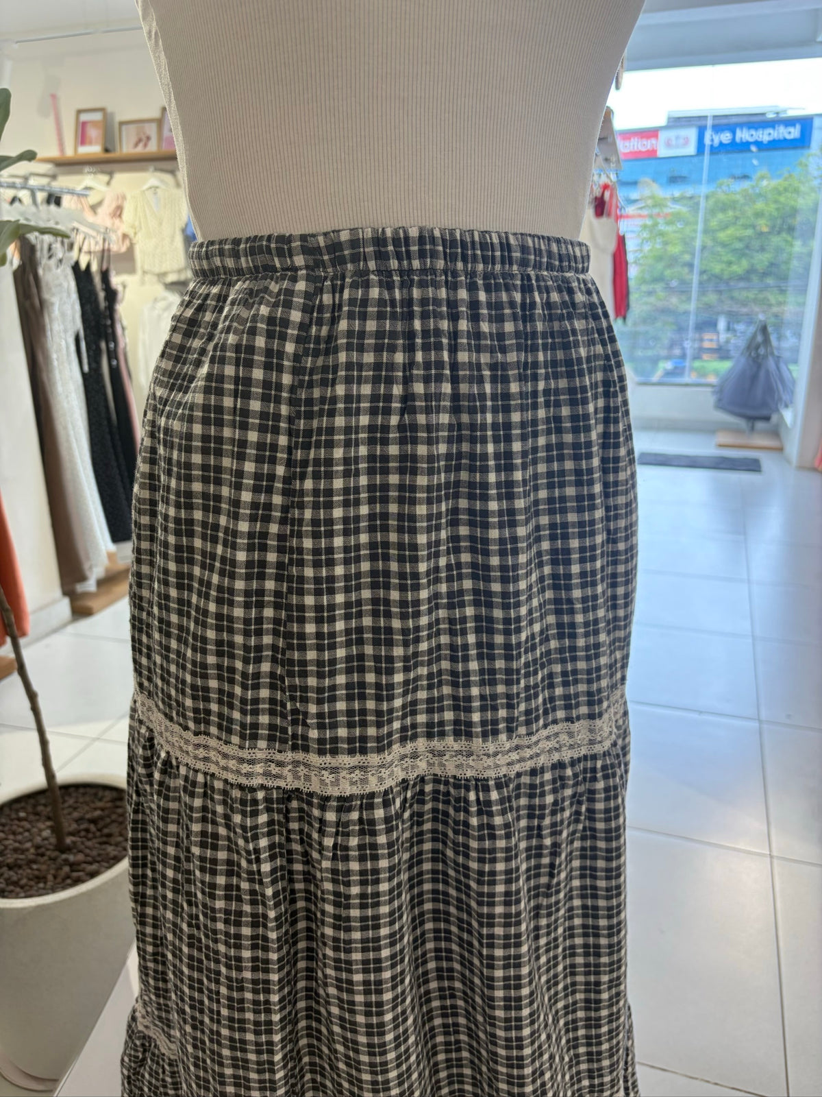 Check Pattern Skirt