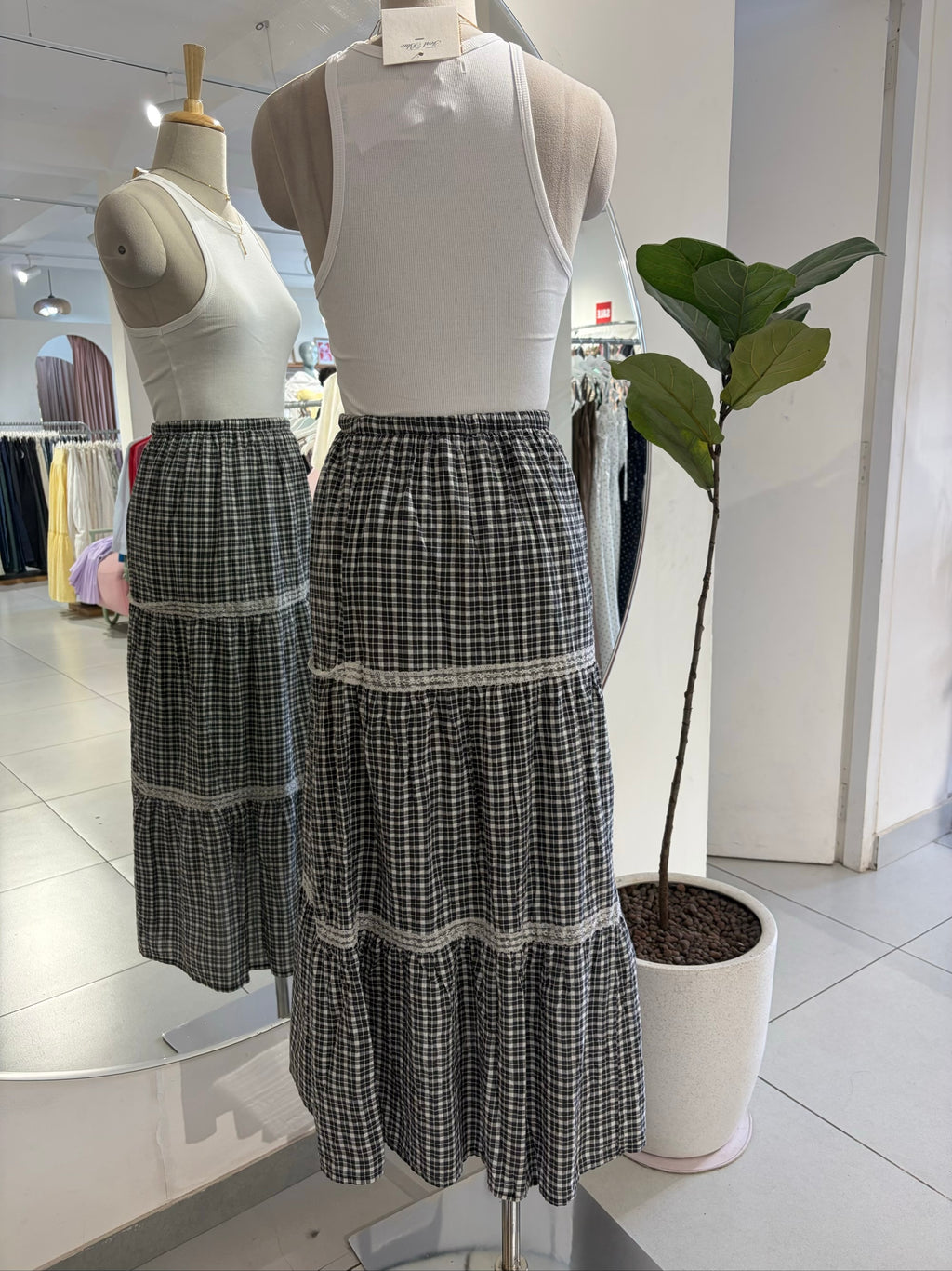 Check Pattern Skirt