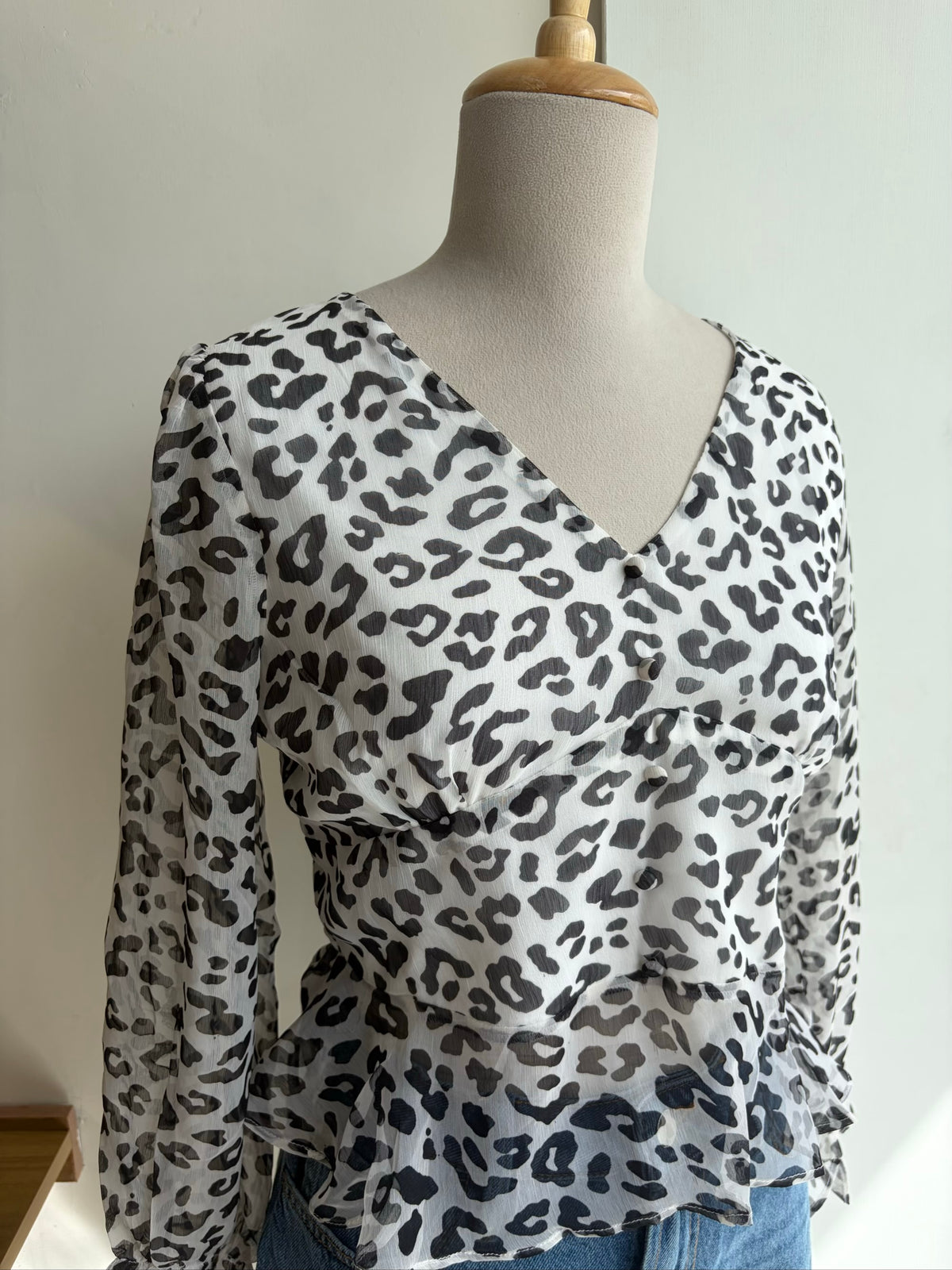 Animal Print Long Sleeve Top