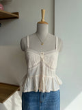 Embroidered Top with Lace Detailing