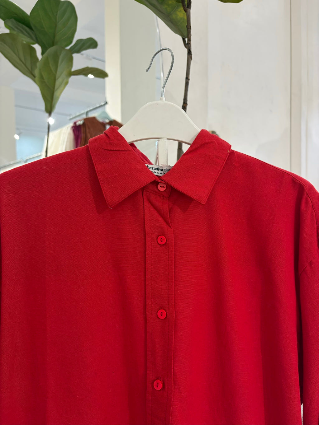 Red Oversized Shirt