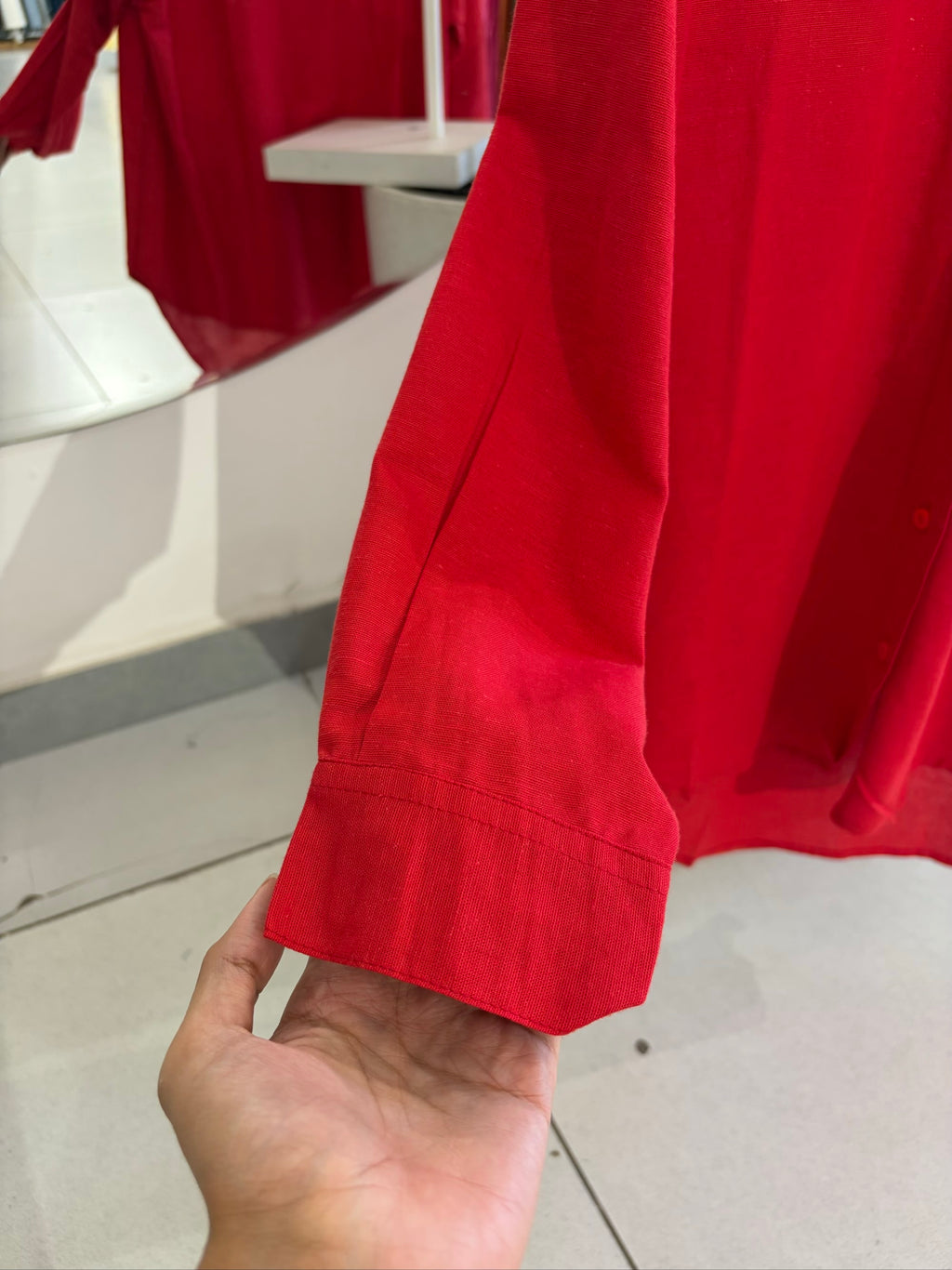 Red Oversized Shirt